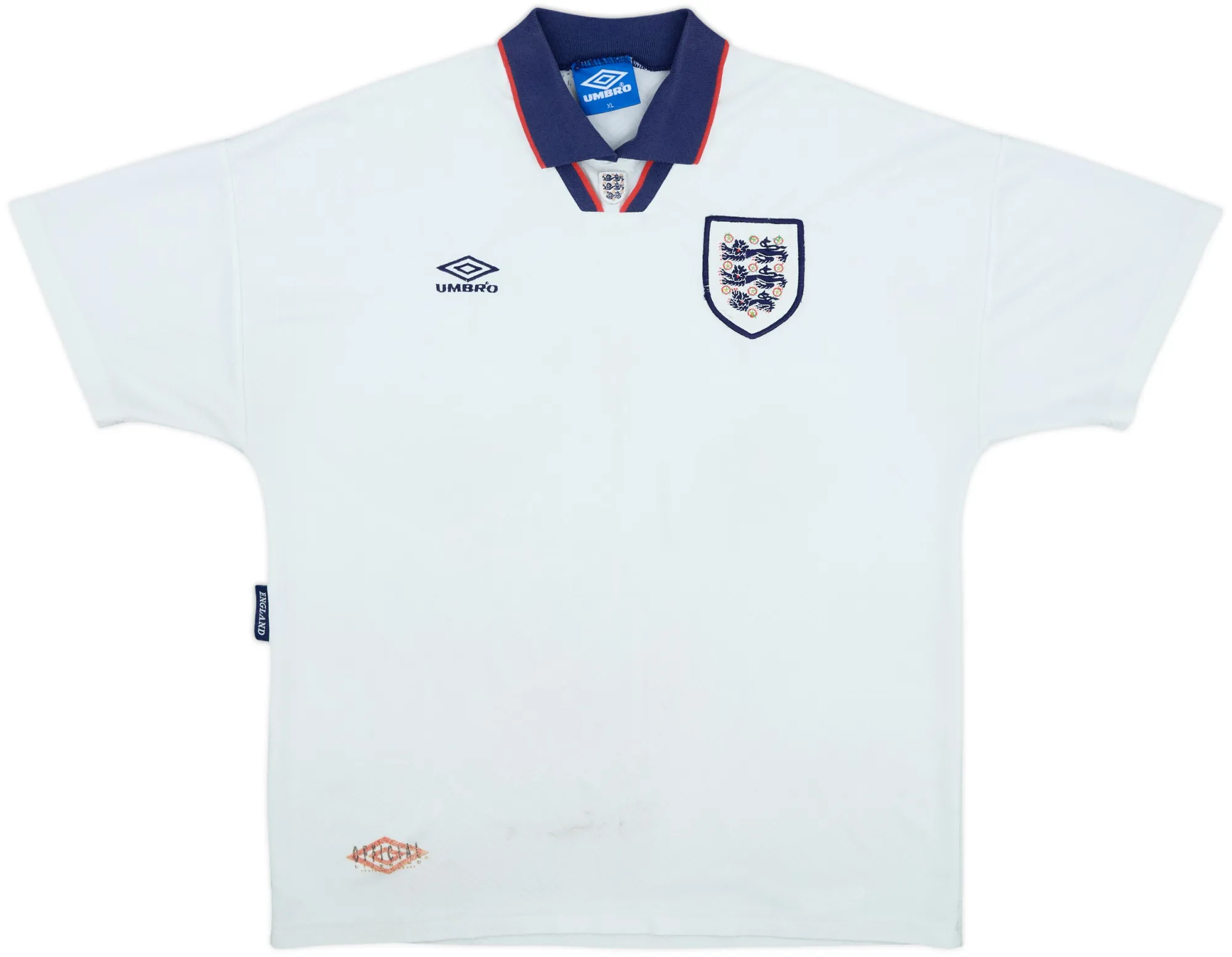 Umbro England Mens SS Home Shirt 1993