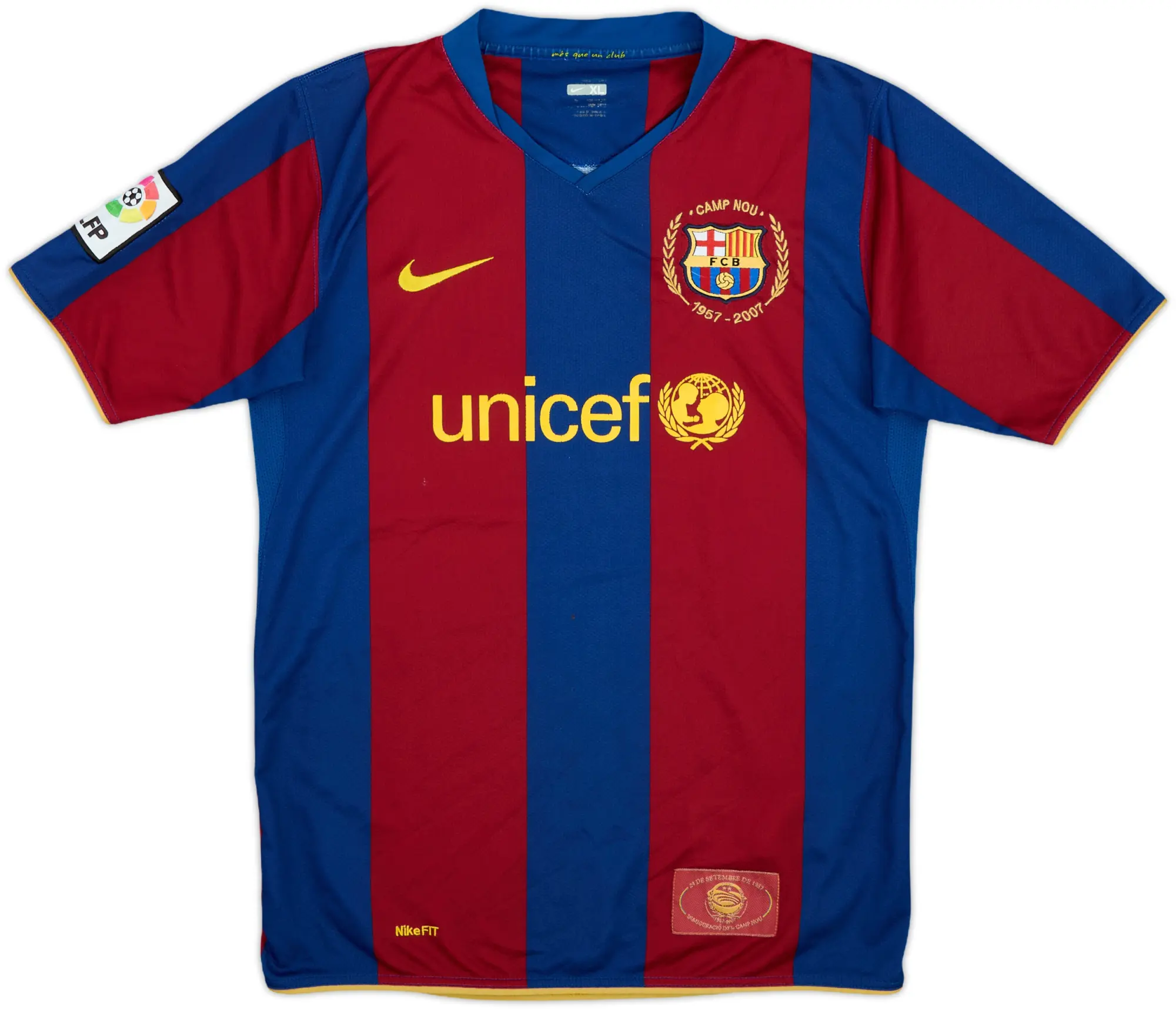 Nike Barcelona Boys SS Home Shirt 2007/08