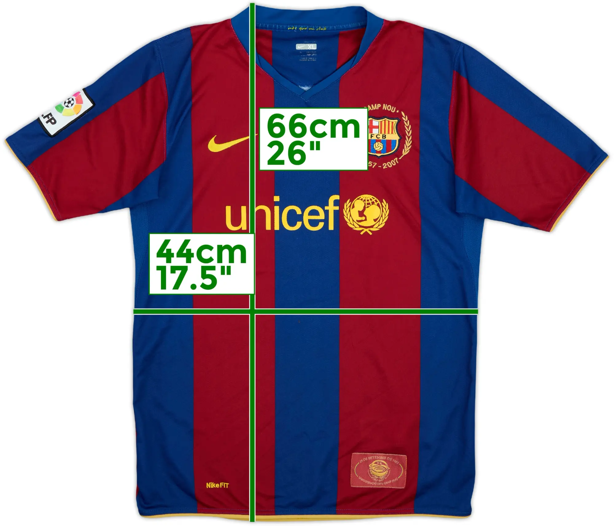 Nike Barcelona Boys SS Home Shirt 2007/08