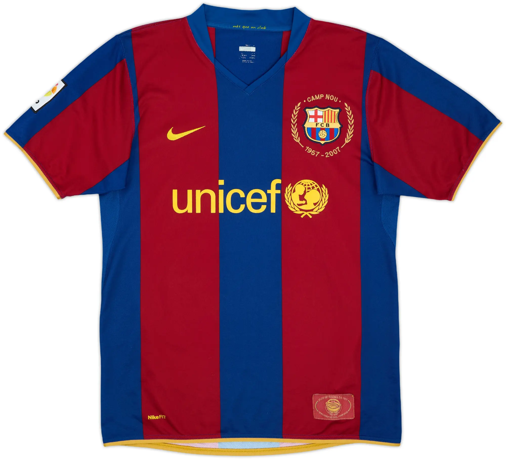 Nike Barcelona Boys SS Home Shirt 2007/08