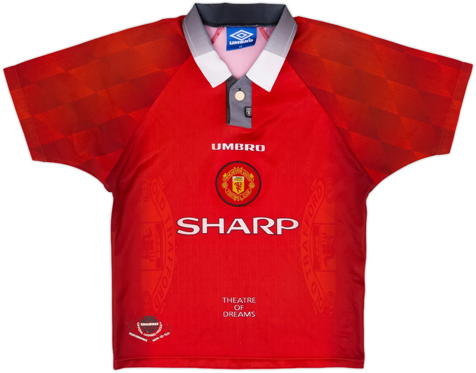 Umbro Manchester United Boys SS Home Shirt 1996/98