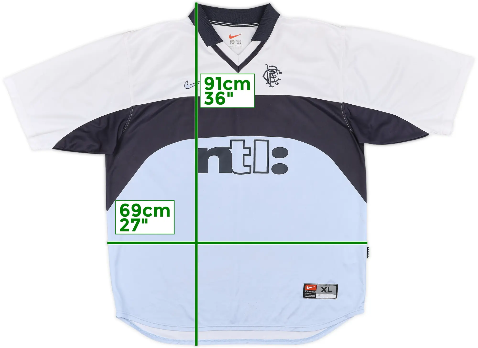 Nike Rangers Mens SS Away Shirt 1999/00