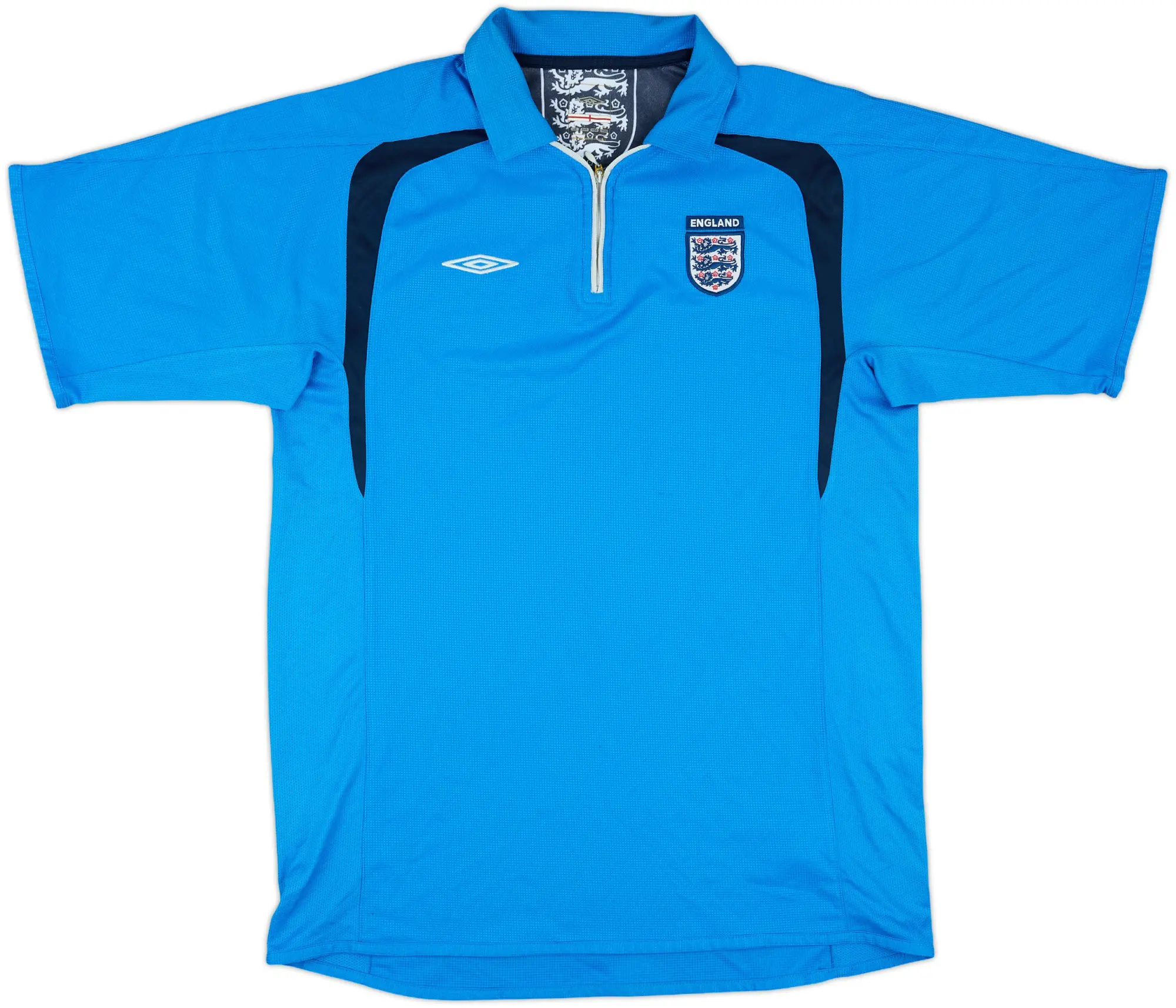 2006-07 England Umbro 1/4 Zip Polo Shirt - 8/10 - (L)