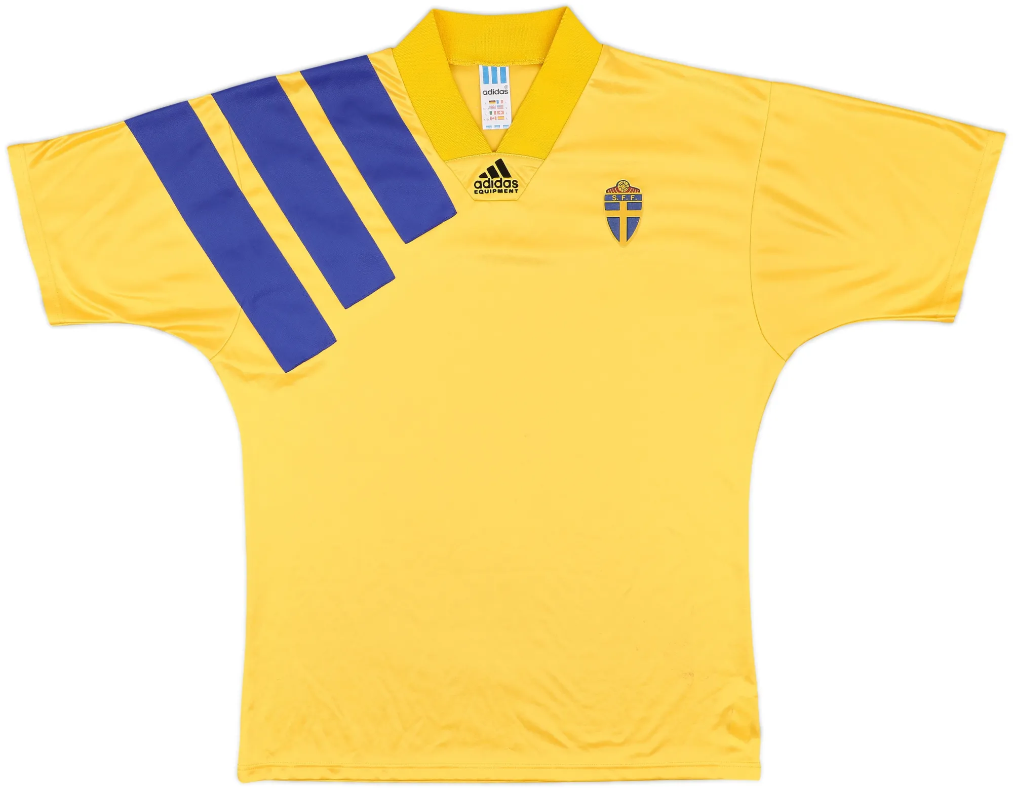 adidas Sweden Mens SS Home Shirt 1992