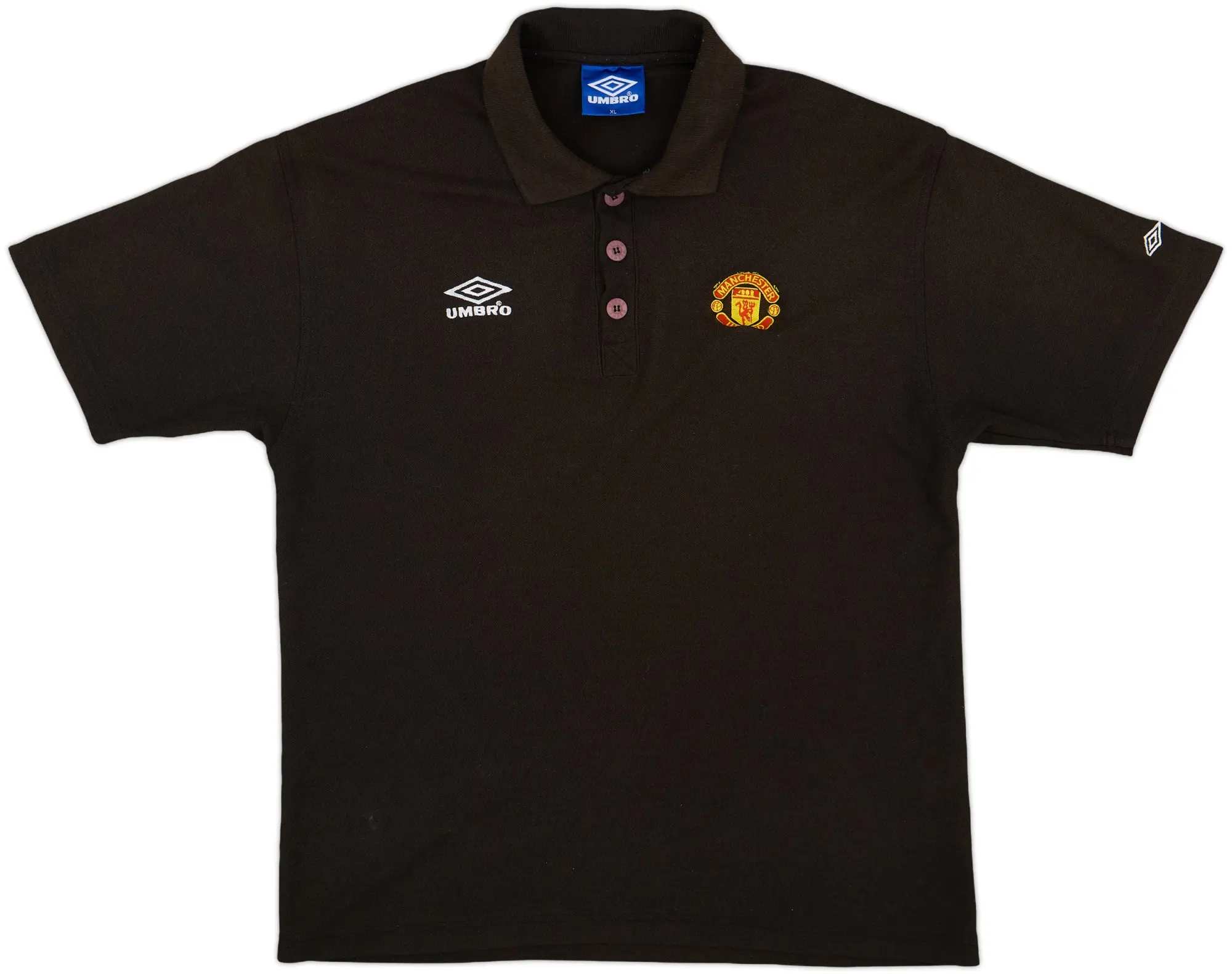 1998-99 Manchester United Umbro Polo Shirt - 7/10 - (XL)