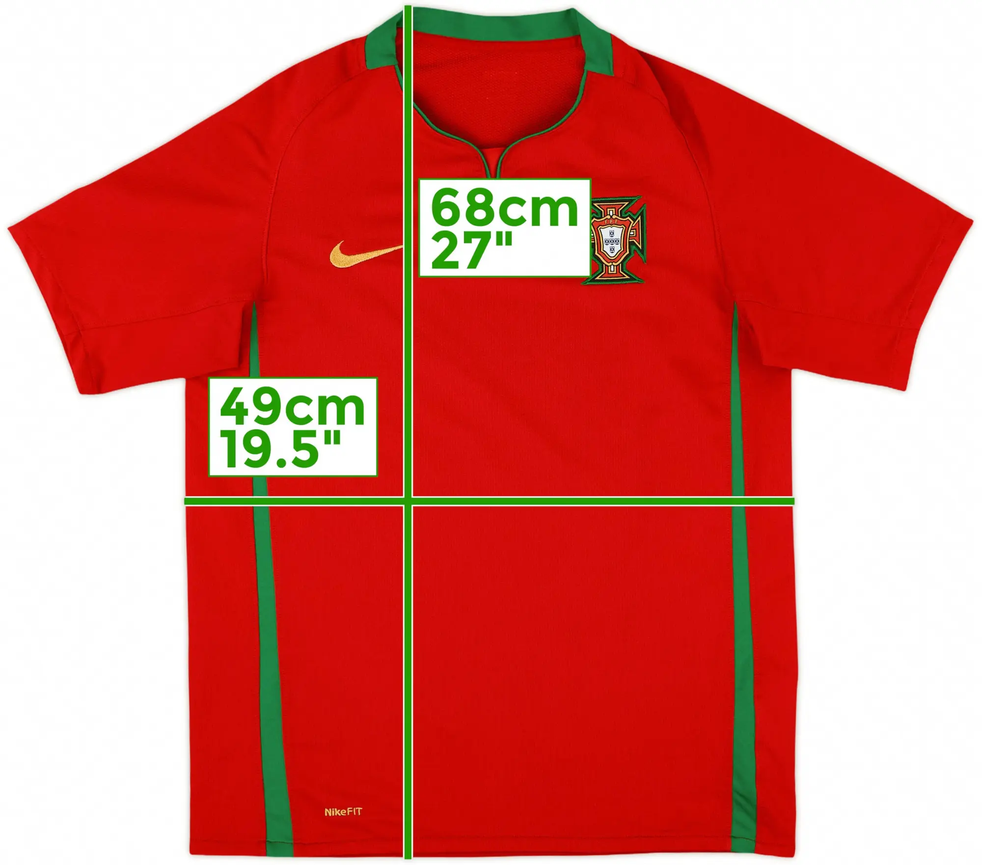 Nike Portugal Boys SS Home Shirt 2008
