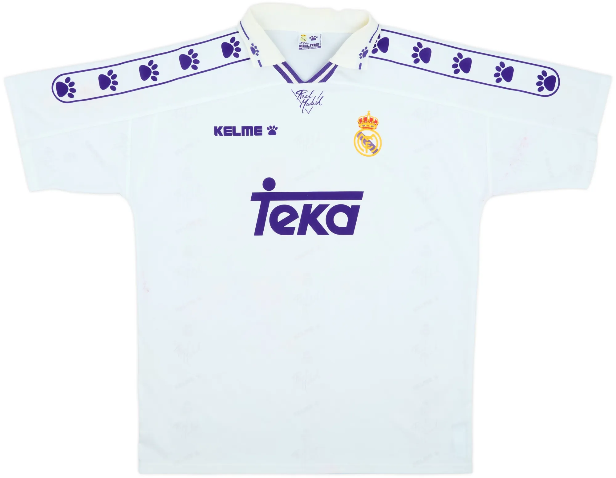 Kelme Real Madrid Mens SS Home Shirt 1994/96