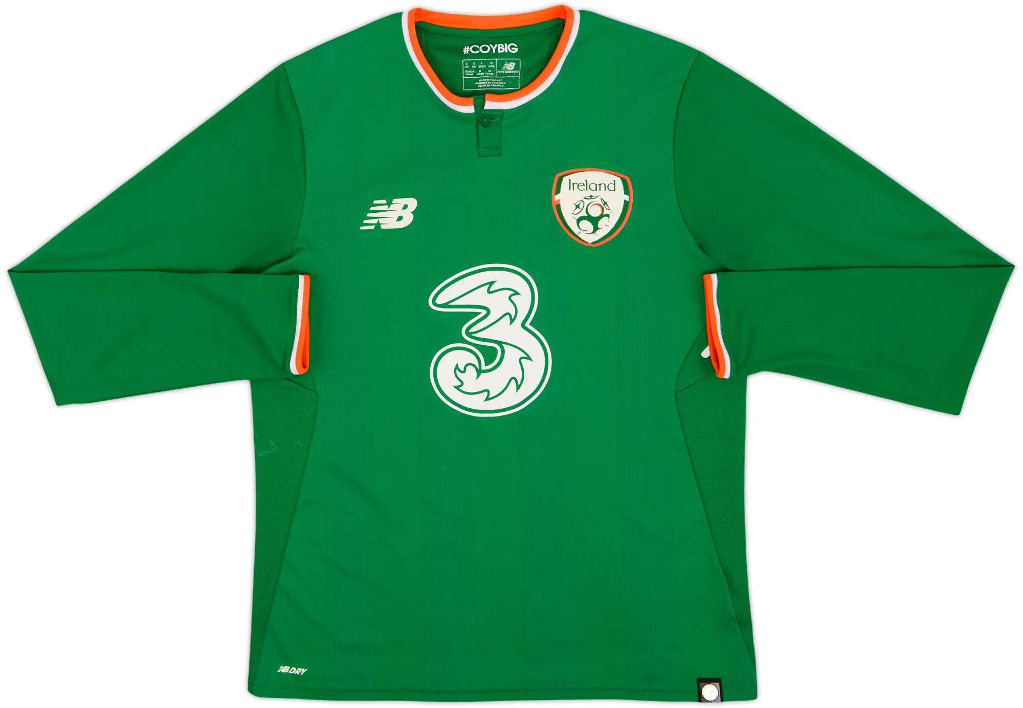 NewBalance Republic of Ireland Mens LS Home Shirt 2017