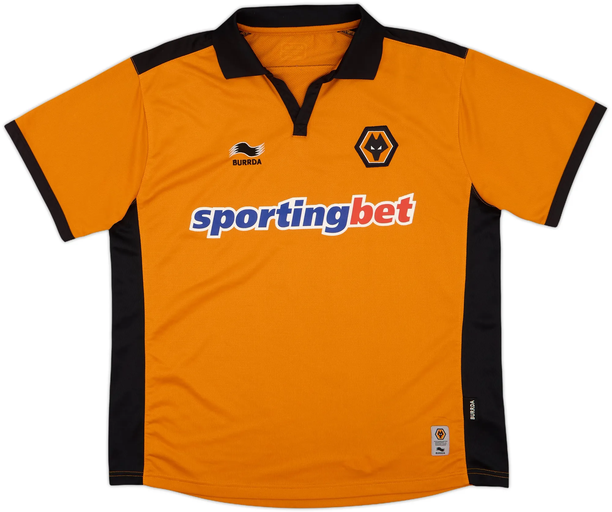 Burrda Wolverhampton Wanderers Mens SS Home Shirt 2010/11
