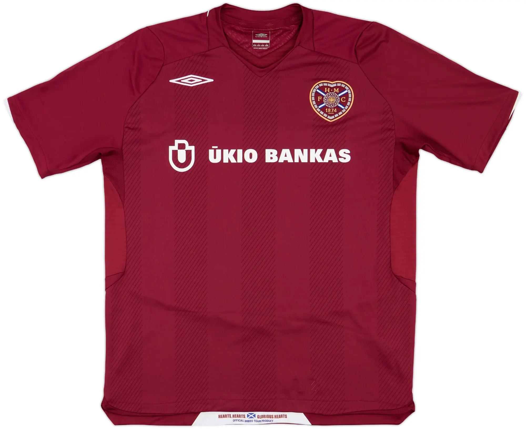 Umbro Heart of Midlothian Mens SS Home Shirt 2008/09