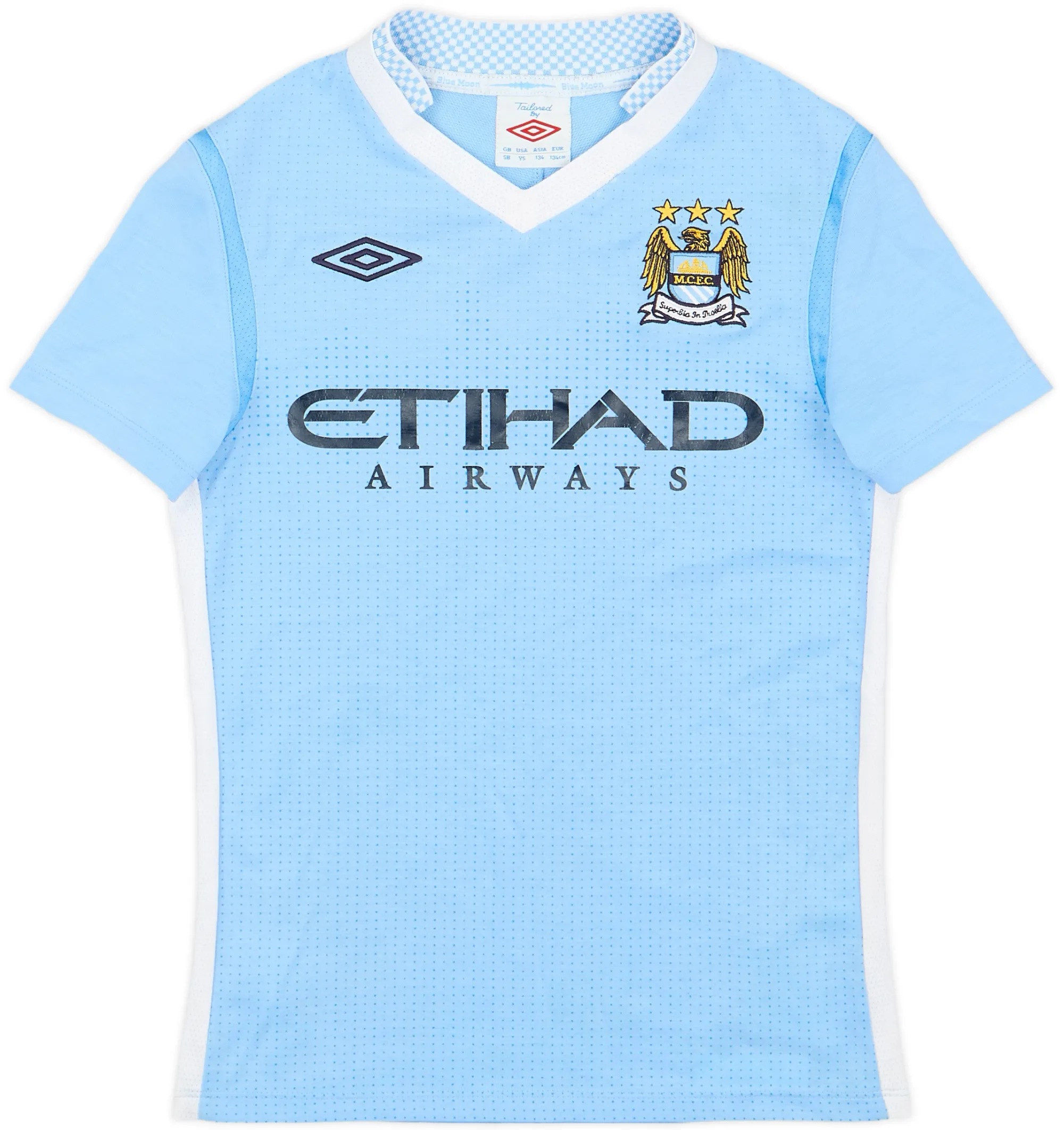 Umbro Manchester City Boys SS Home Shirt 2011/12