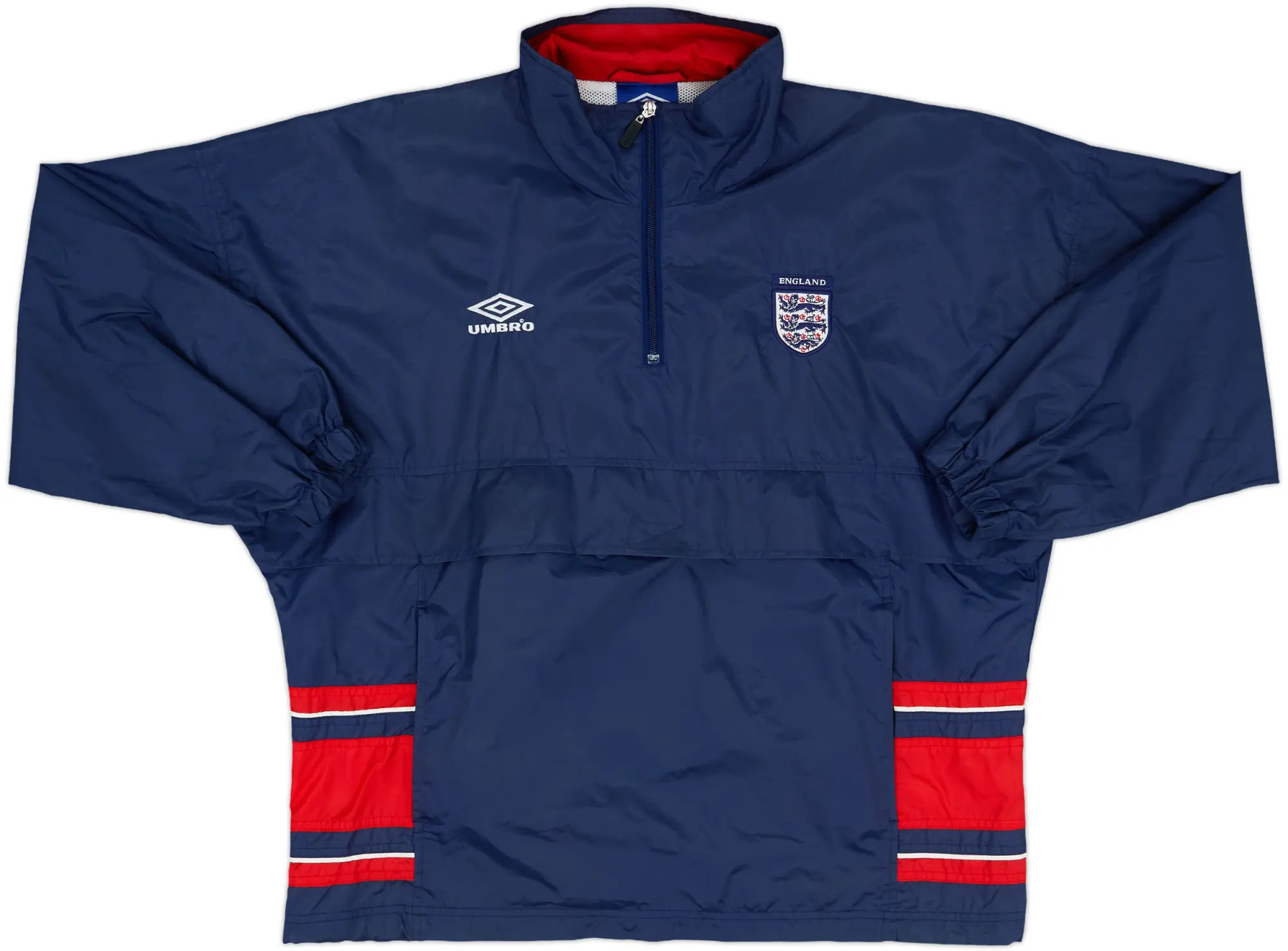 2000-02 England Umbro 1/4 Zip Rain Jacket - 9/10 - (M)