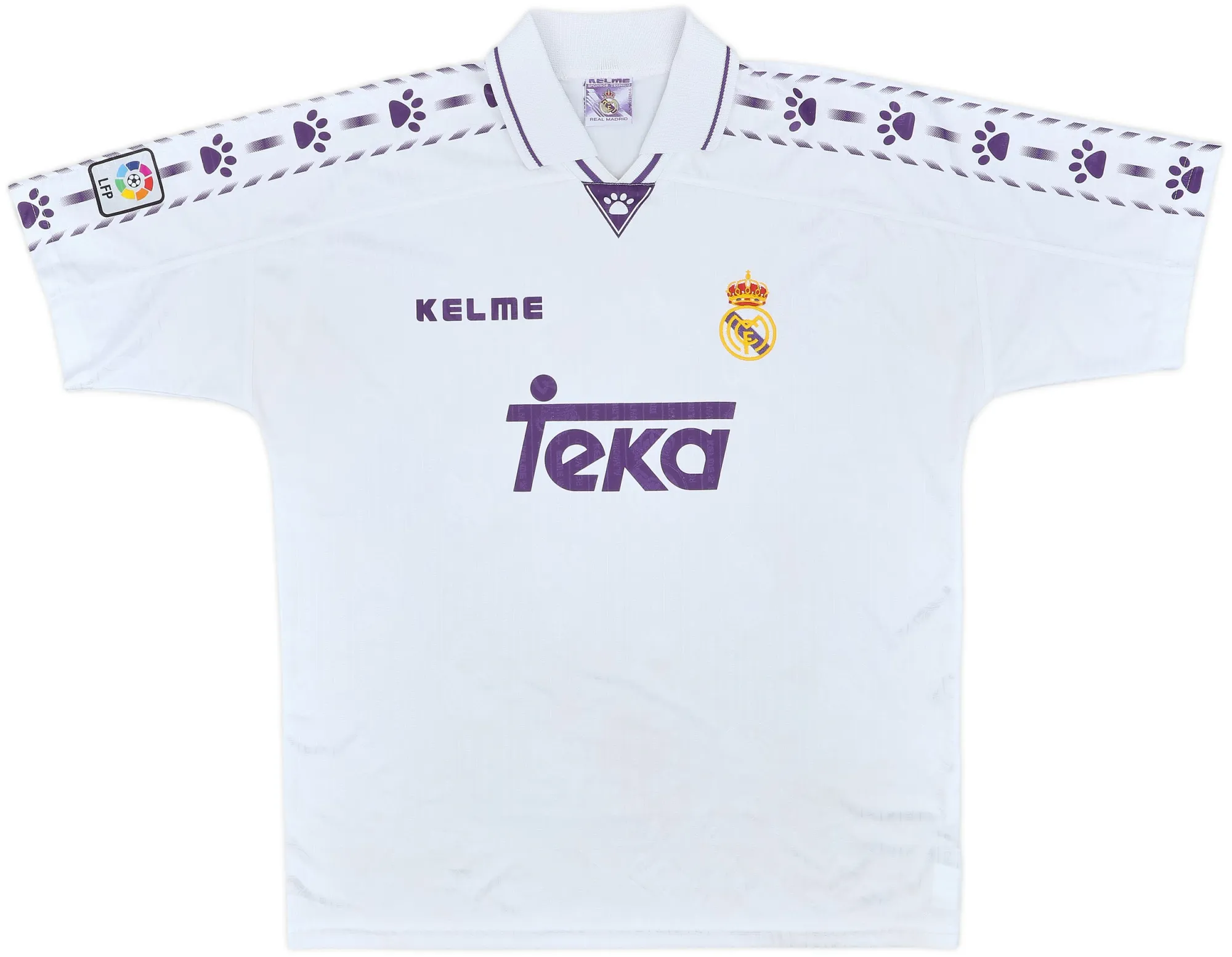 Kelme Real Madrid Mens SS Home Shirt 1996/97