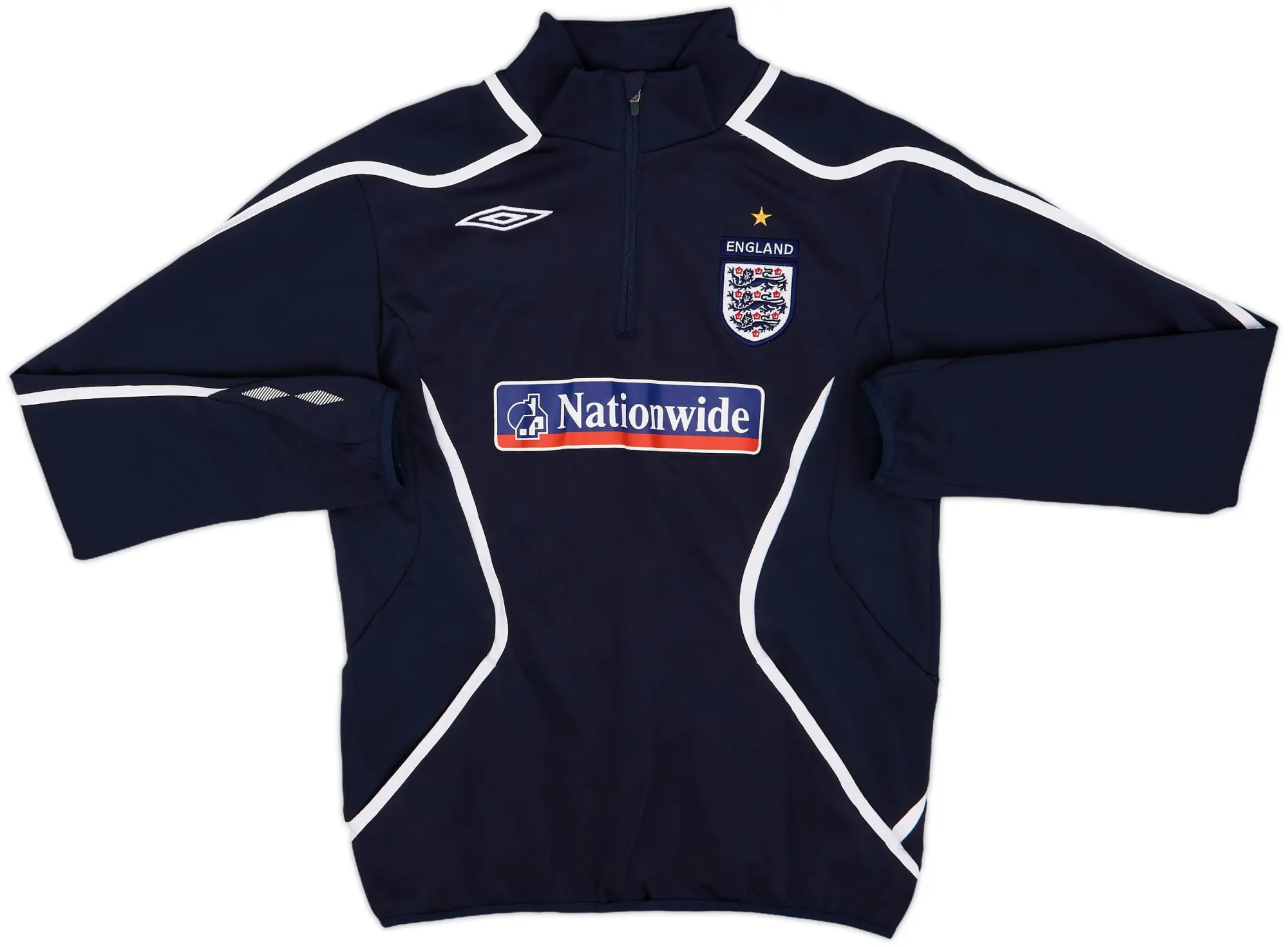2007-09 England Umbro 1/4 Zip Drill Top - 8/10 - (S)