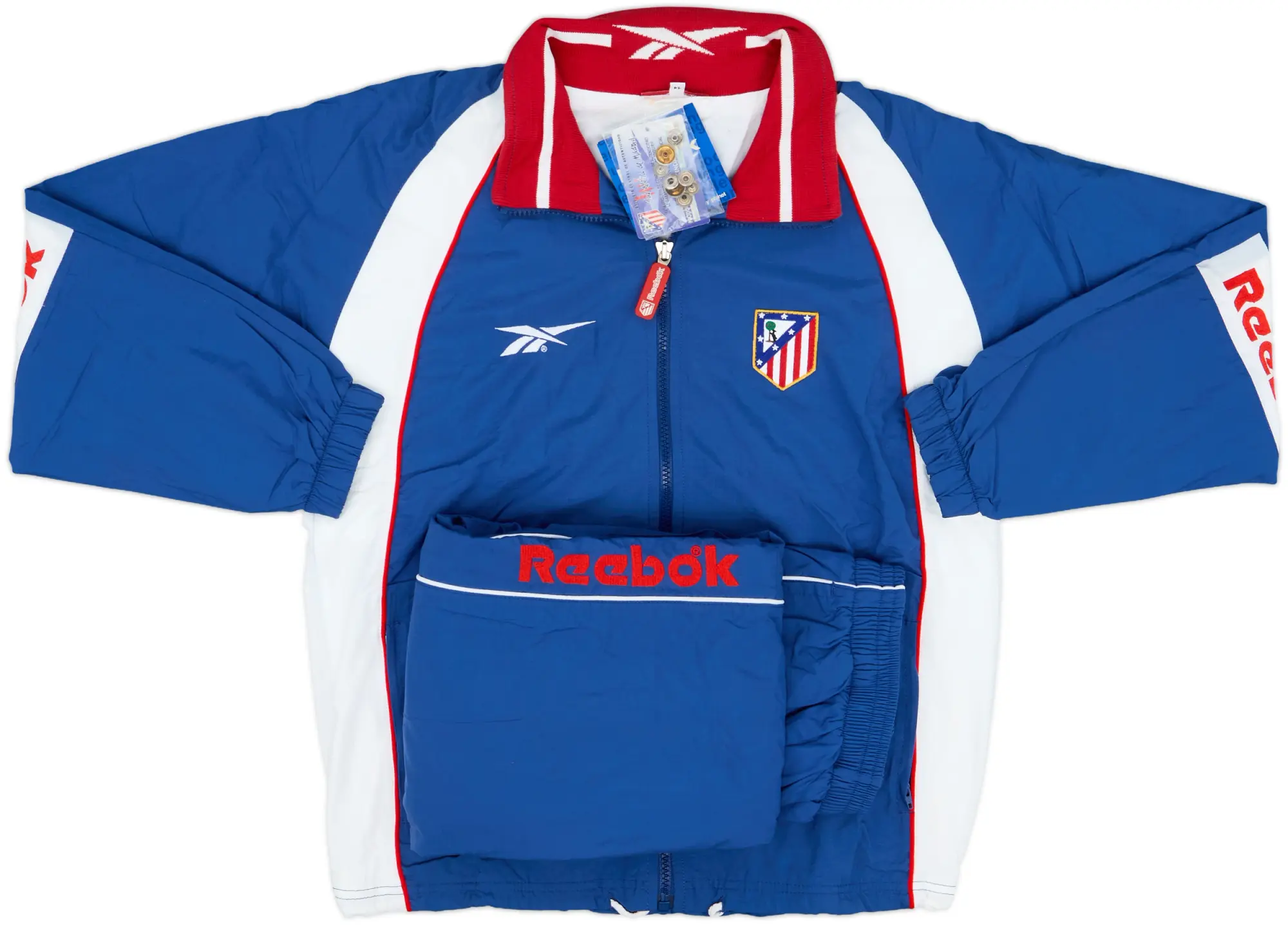 1998-99 Atletico Madrid Reebok Full Tracksuit (XL.Boys)