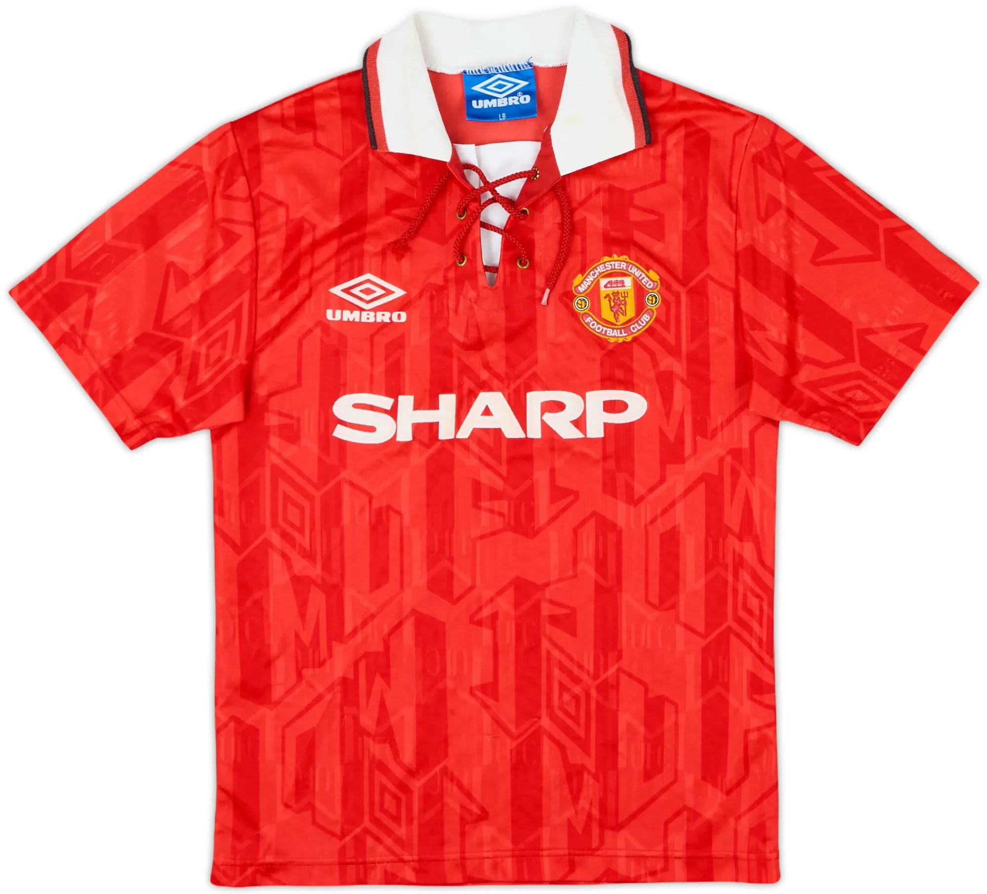 Umbro Manchester United Boys SS Home Shirt 1992/94