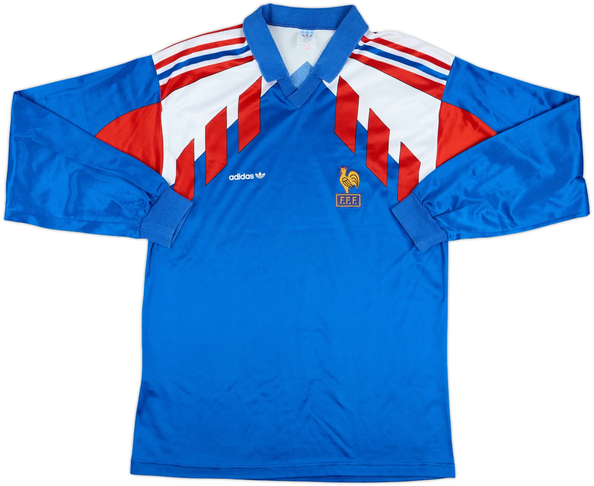 adidas France Mens LS Home Shirt 1990