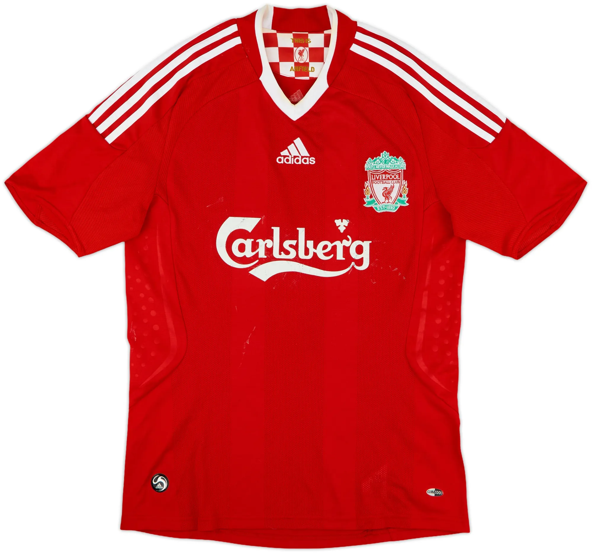 adidas Liverpool Mens SS Home Shirt 2008/10