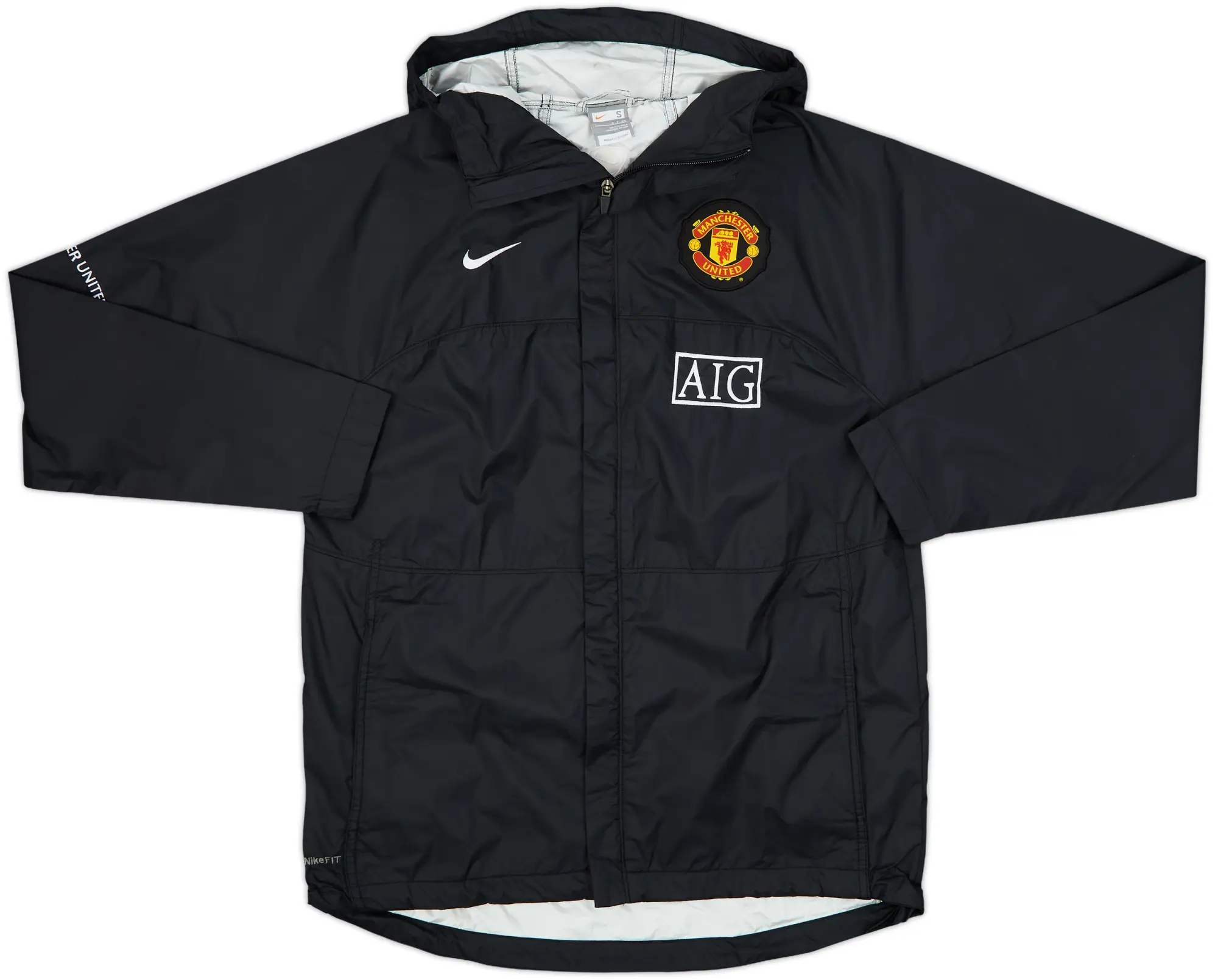 2008-09 Manchester United Nike Hooded Rain Jacket - 8/10 - (S)