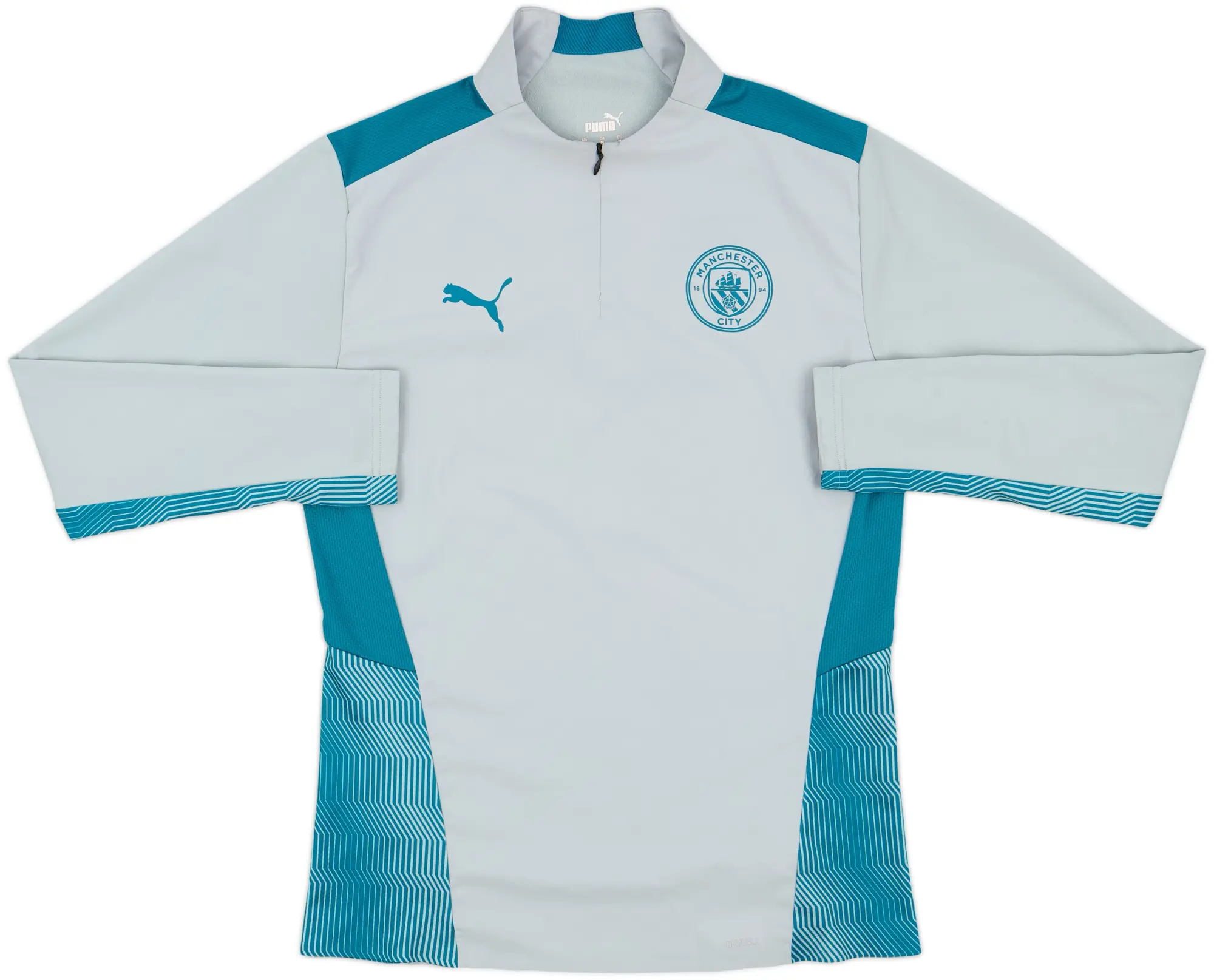 2021-22 Manchester City Puma 1/4 Zip Training Top - 8/10 - (M)