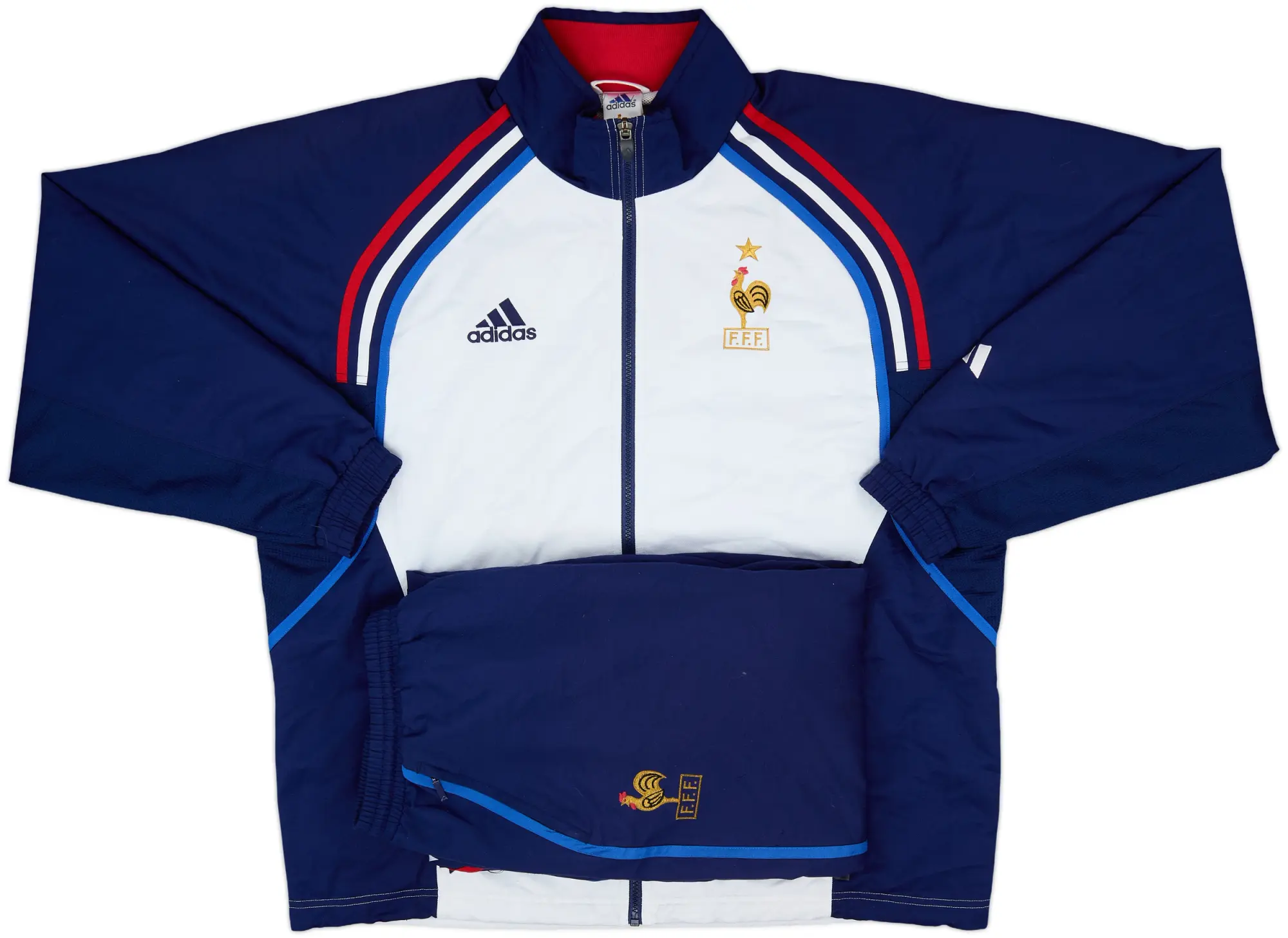 2000-02 France adidas Full Tracksuit - 6/10 - (L)