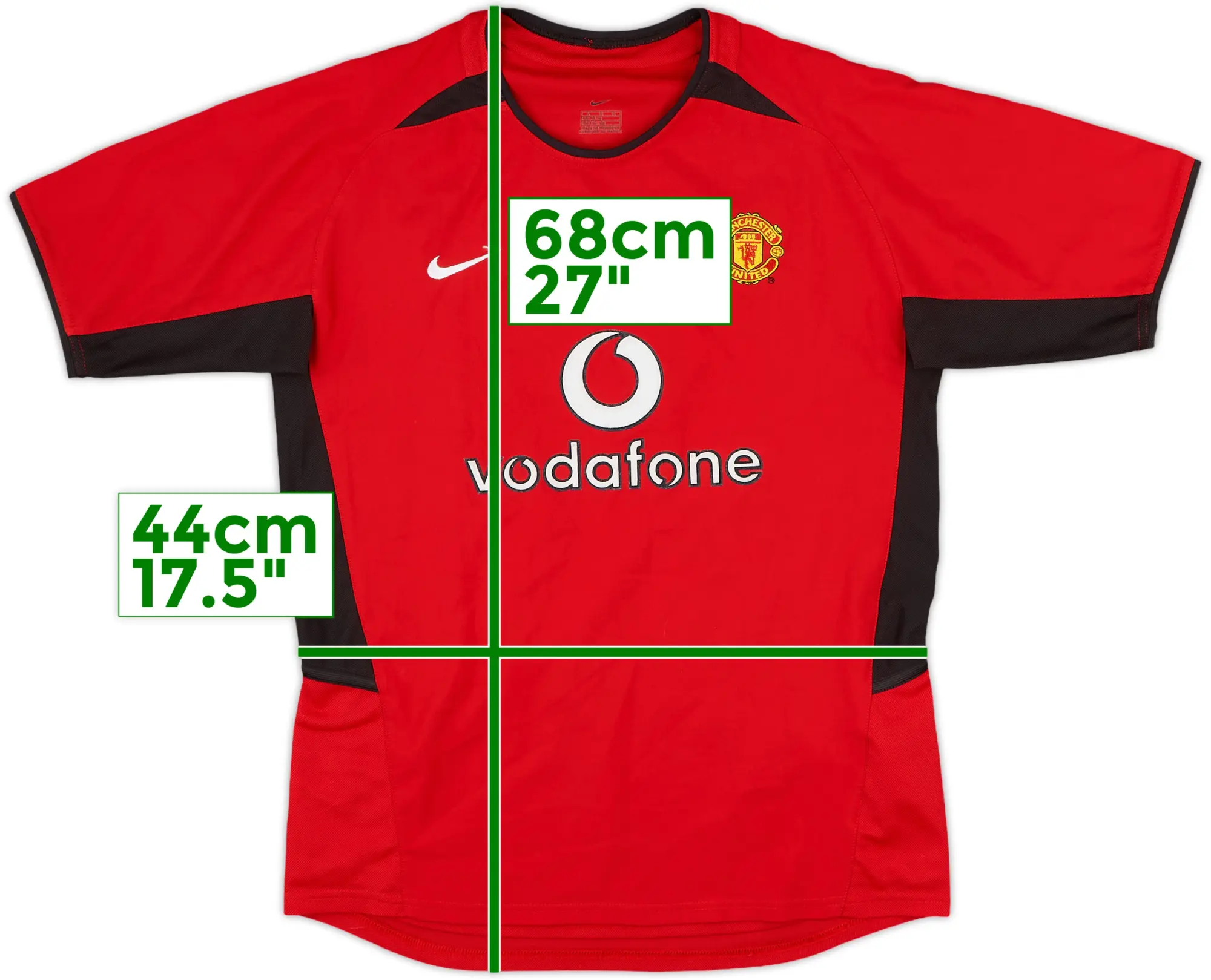 Nike Manchester United Boys SS Home Shirt 2002/04
