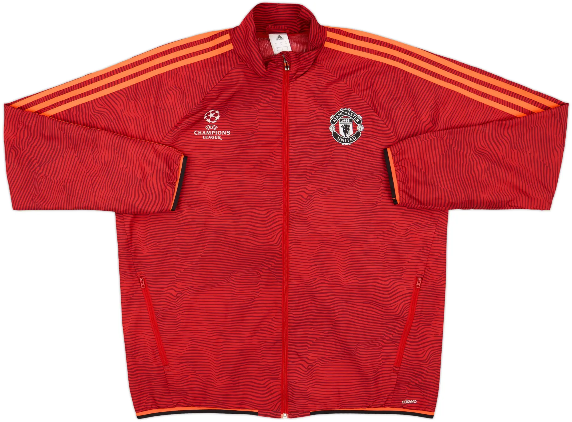 2015-16 Manchester United adidas Track Jacket - 8/10 - (XL)