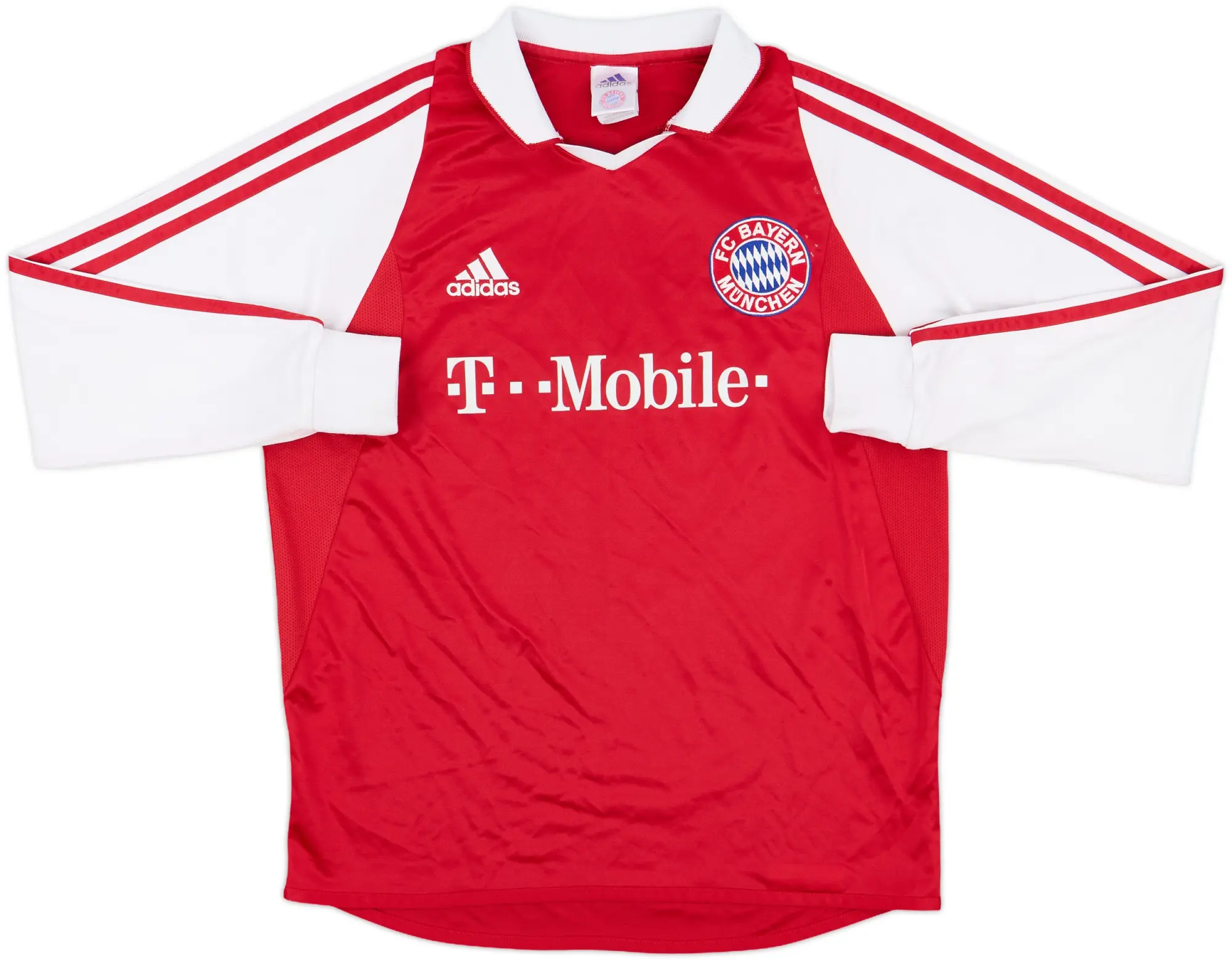 adidas Bayern Munich Boys LS Home Shirt 2003/04