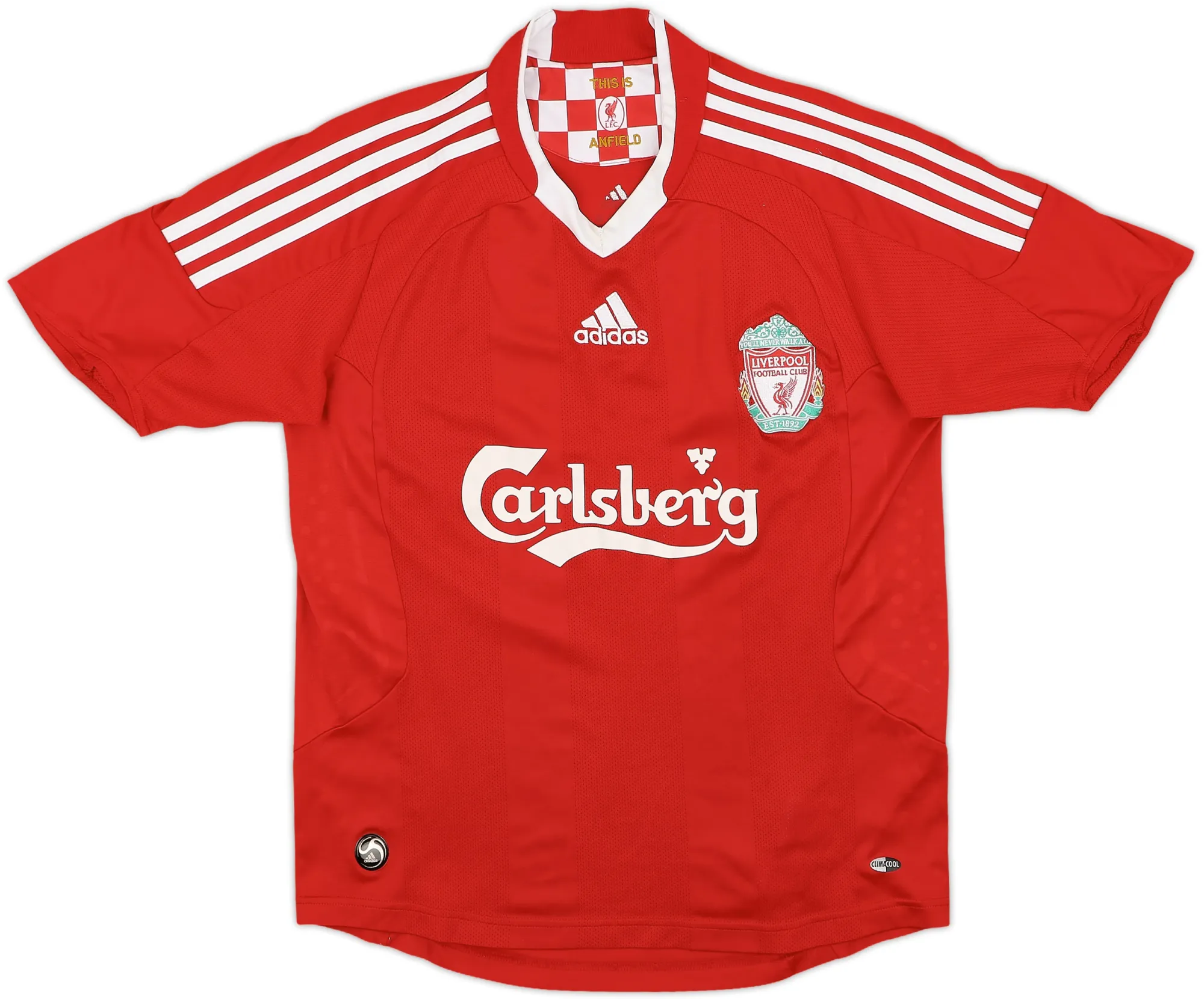 adidas Liverpool Boys SS Home Shirt 2008/10
