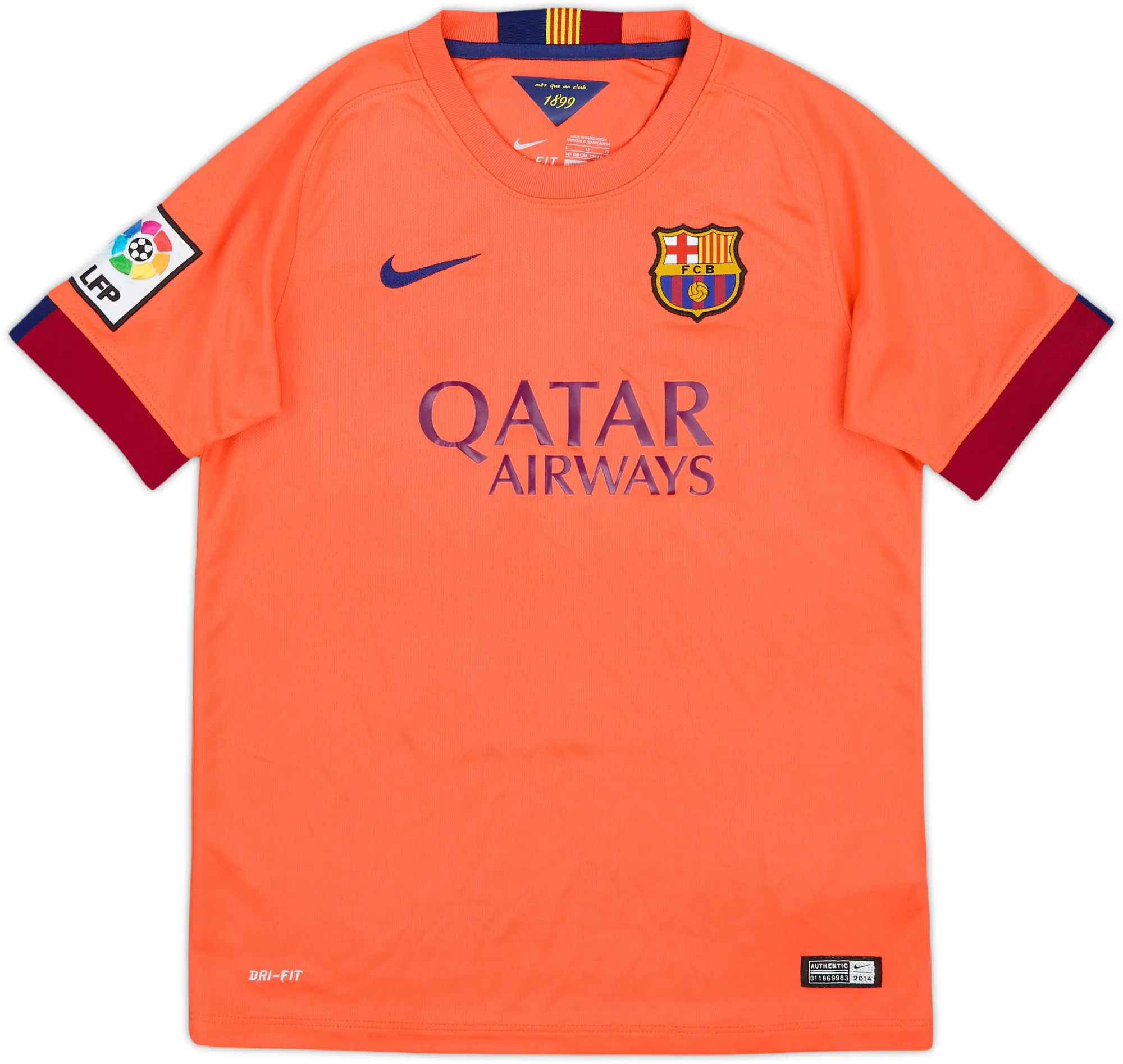 Nike Barcelona Boys SS Away Shirt 2014/15