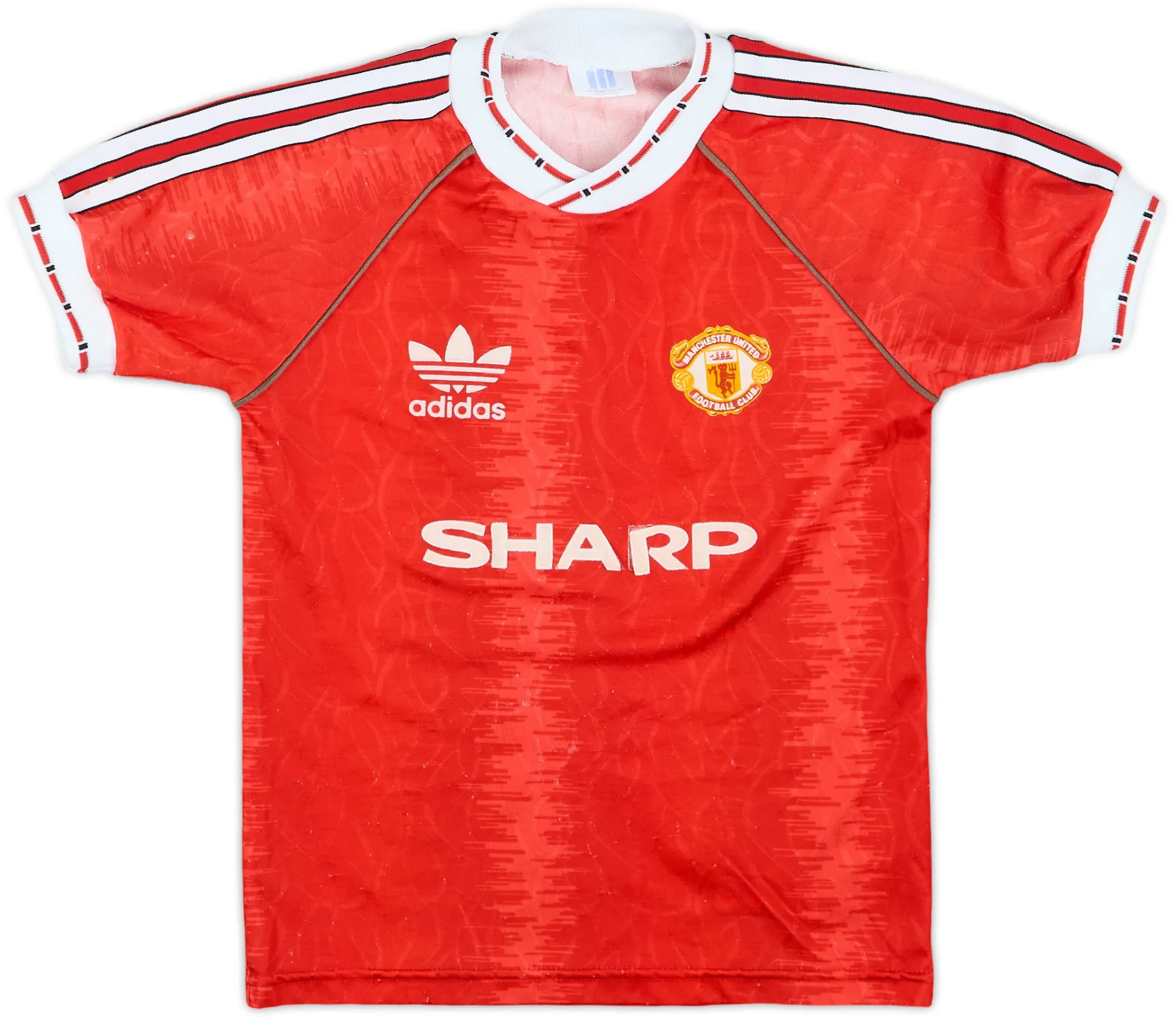 adidas Manchester United Boys SS Home Shirt 1990/92