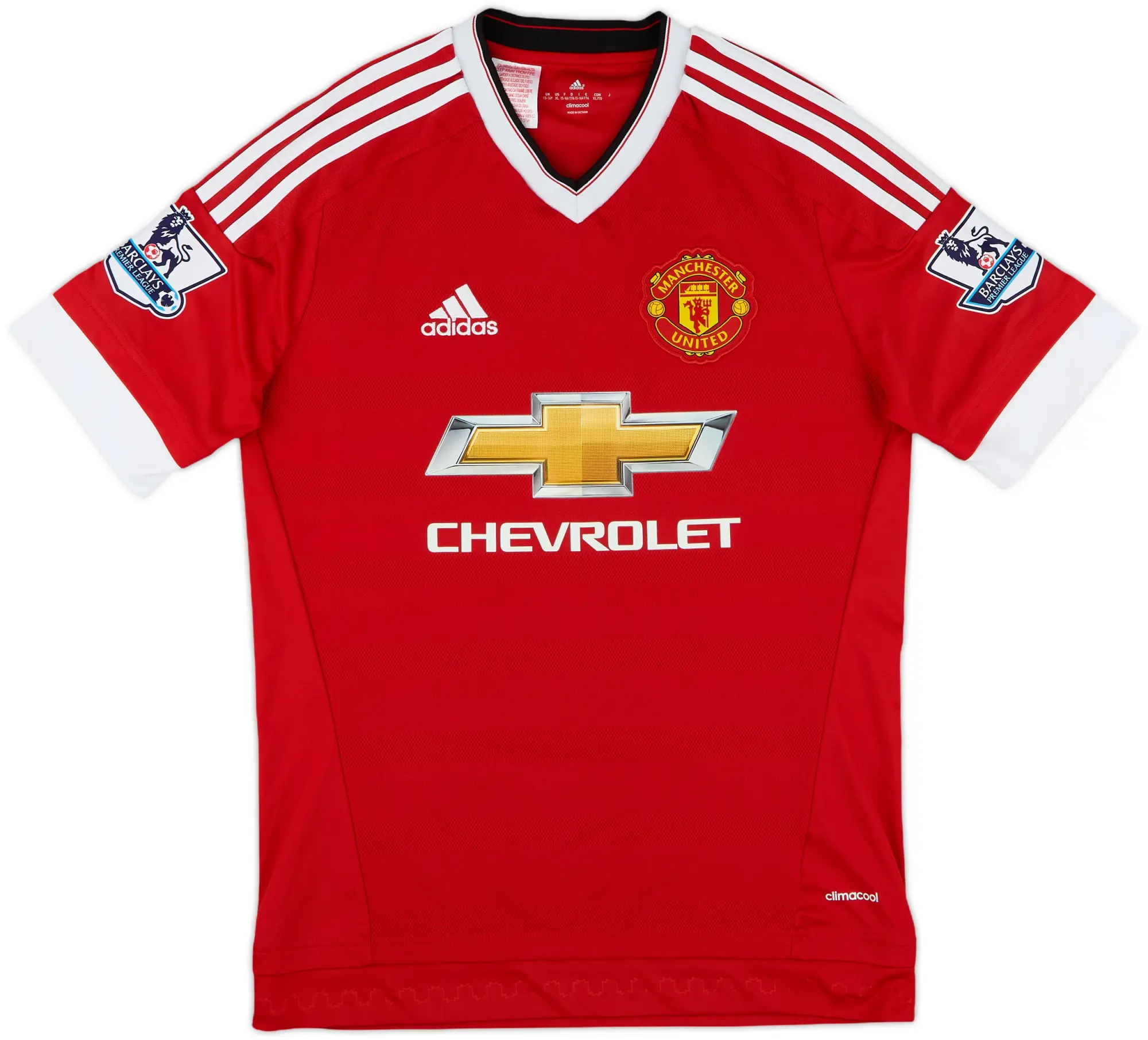 adidas Manchester United Boys SS Home Shirt 2015/16