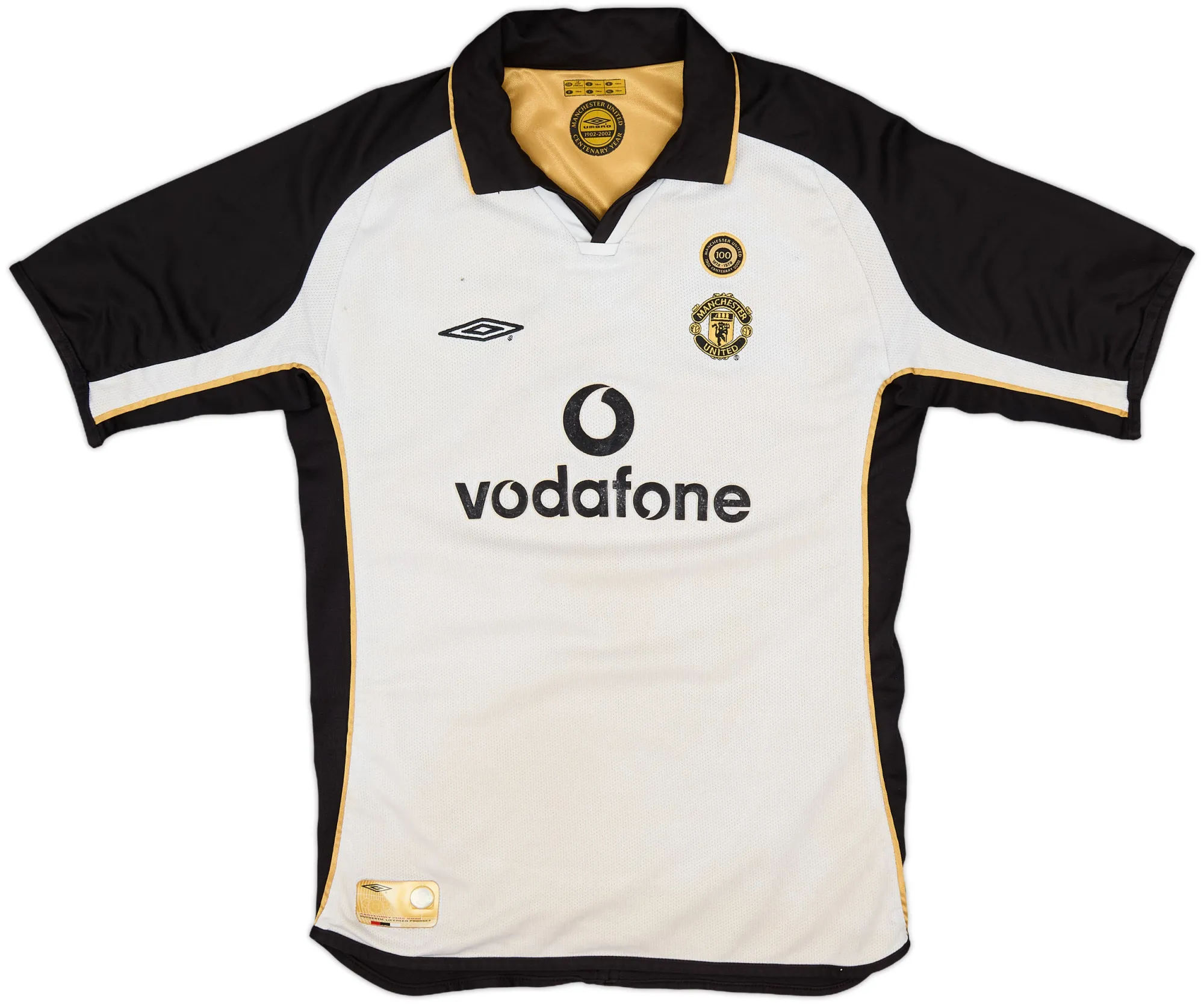 Umbro Manchester United Boys SS Away Shirt 2001/02