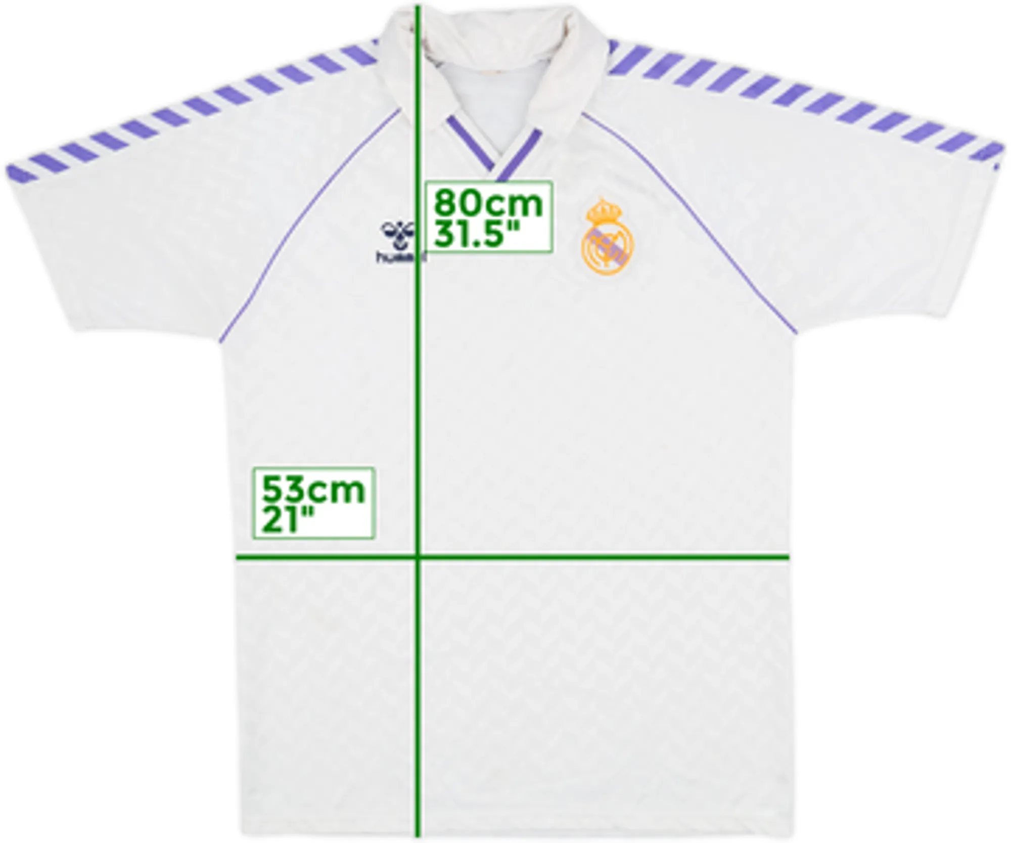 Hummel Real Madrid Mens SS Home Shirt 1986/88