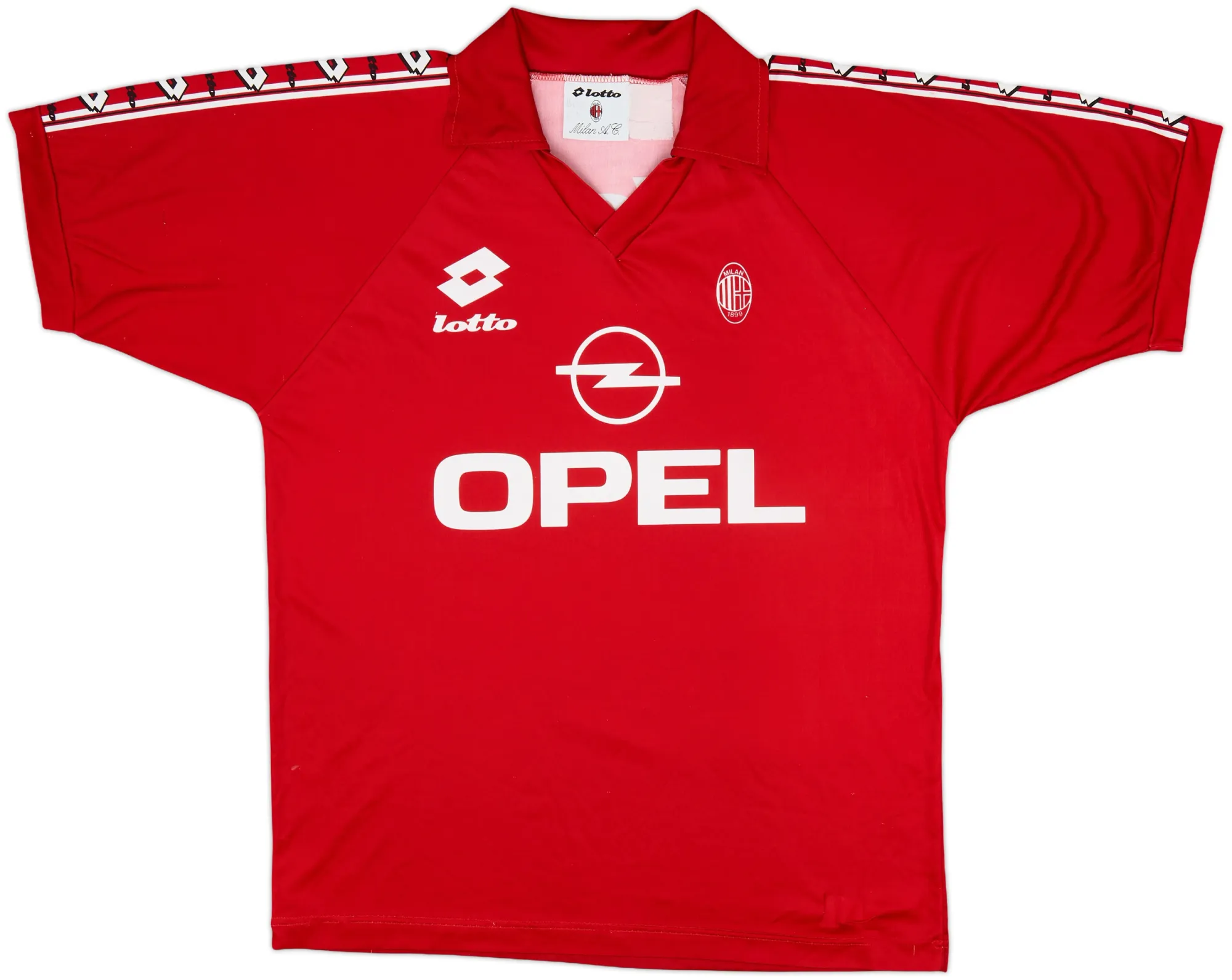 Lotto AC Milan Mens SS Home Shirt 1995/96