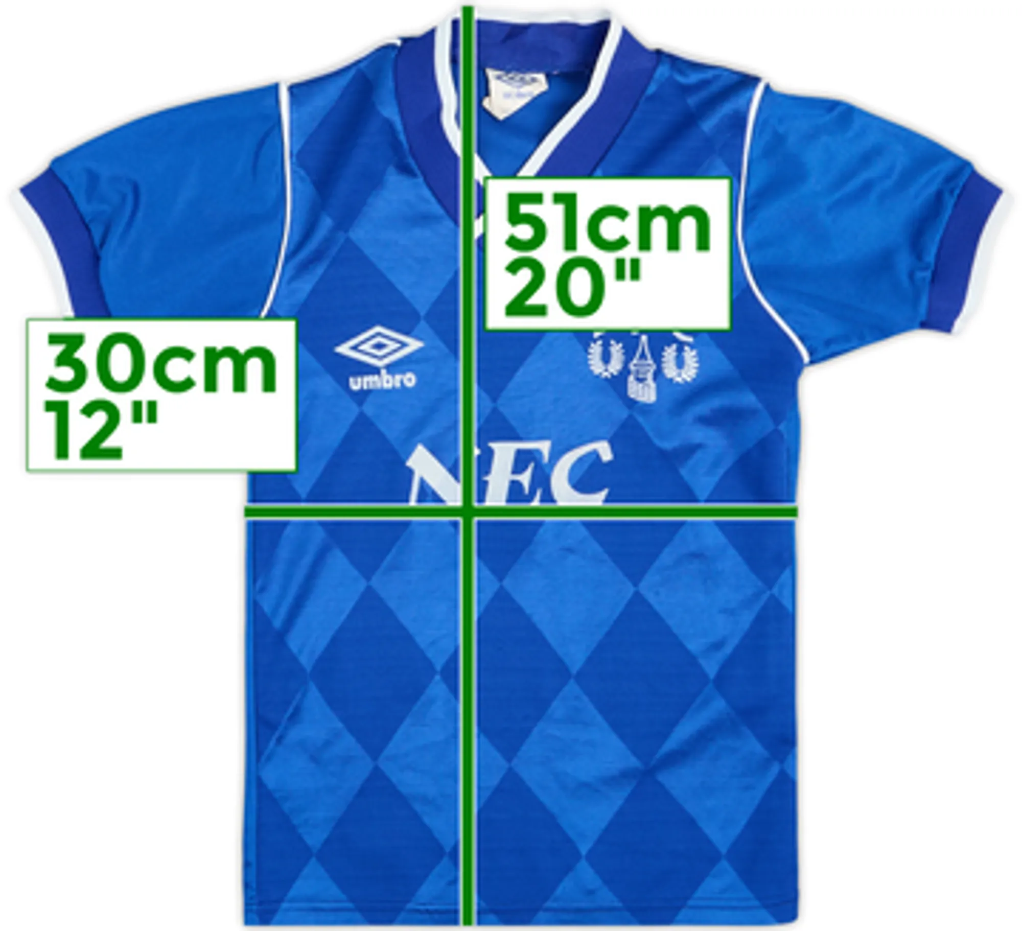 Umbro Everton Mens SS Home Shirt 1986/87