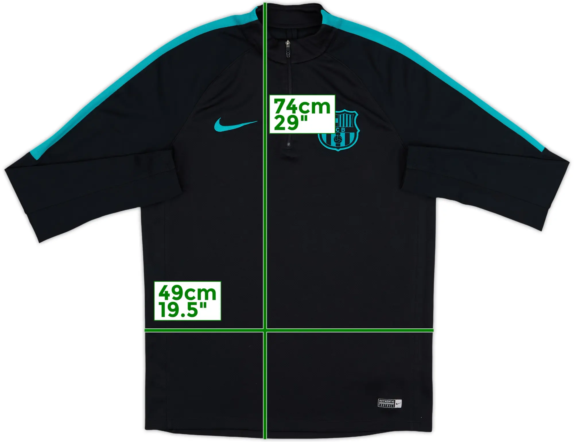 2016-17 Barcelona Nike 1/4 Zip Training Top - 8/10 - (M)
