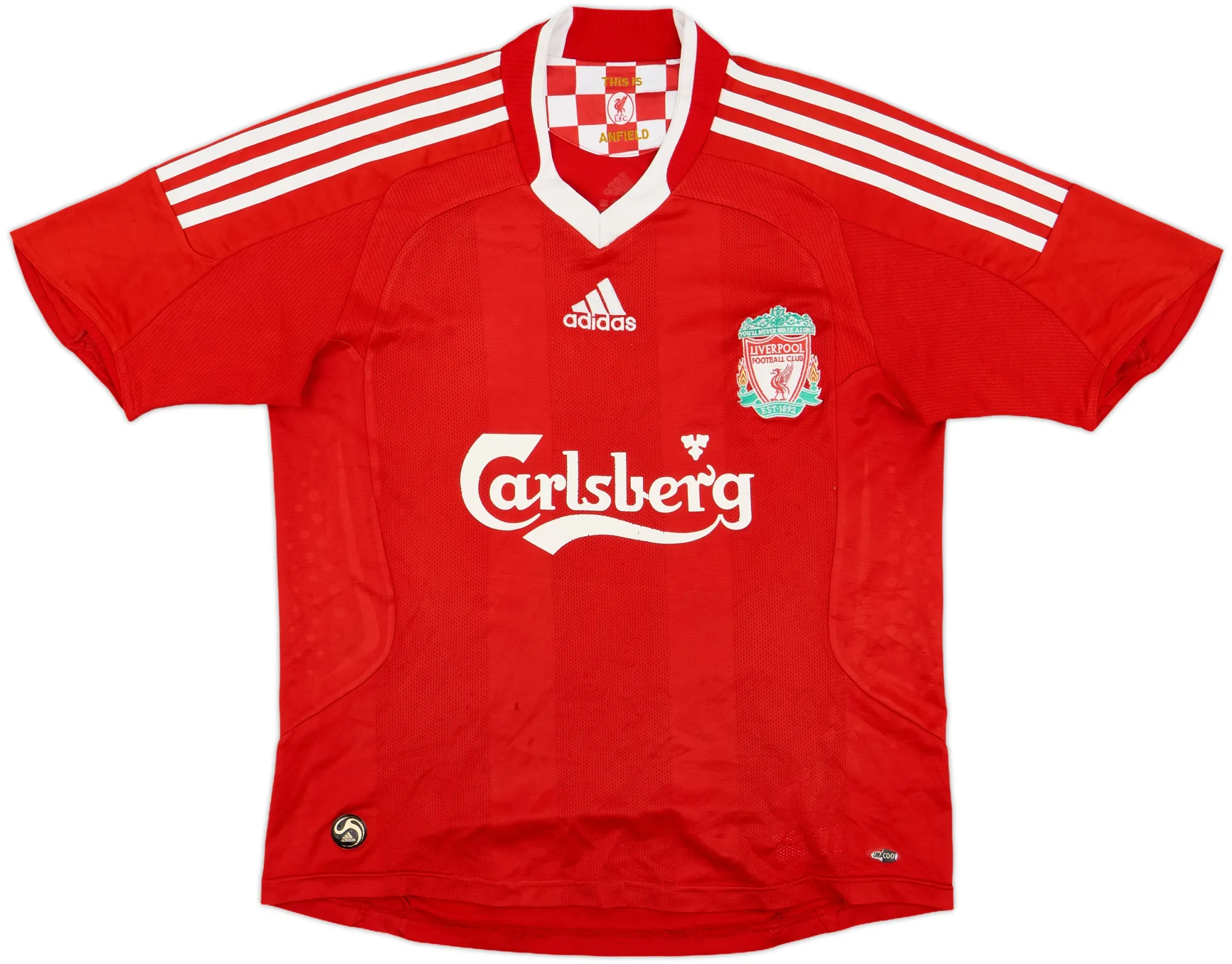 adidas Liverpool Boys SS Home Shirt 2008/10