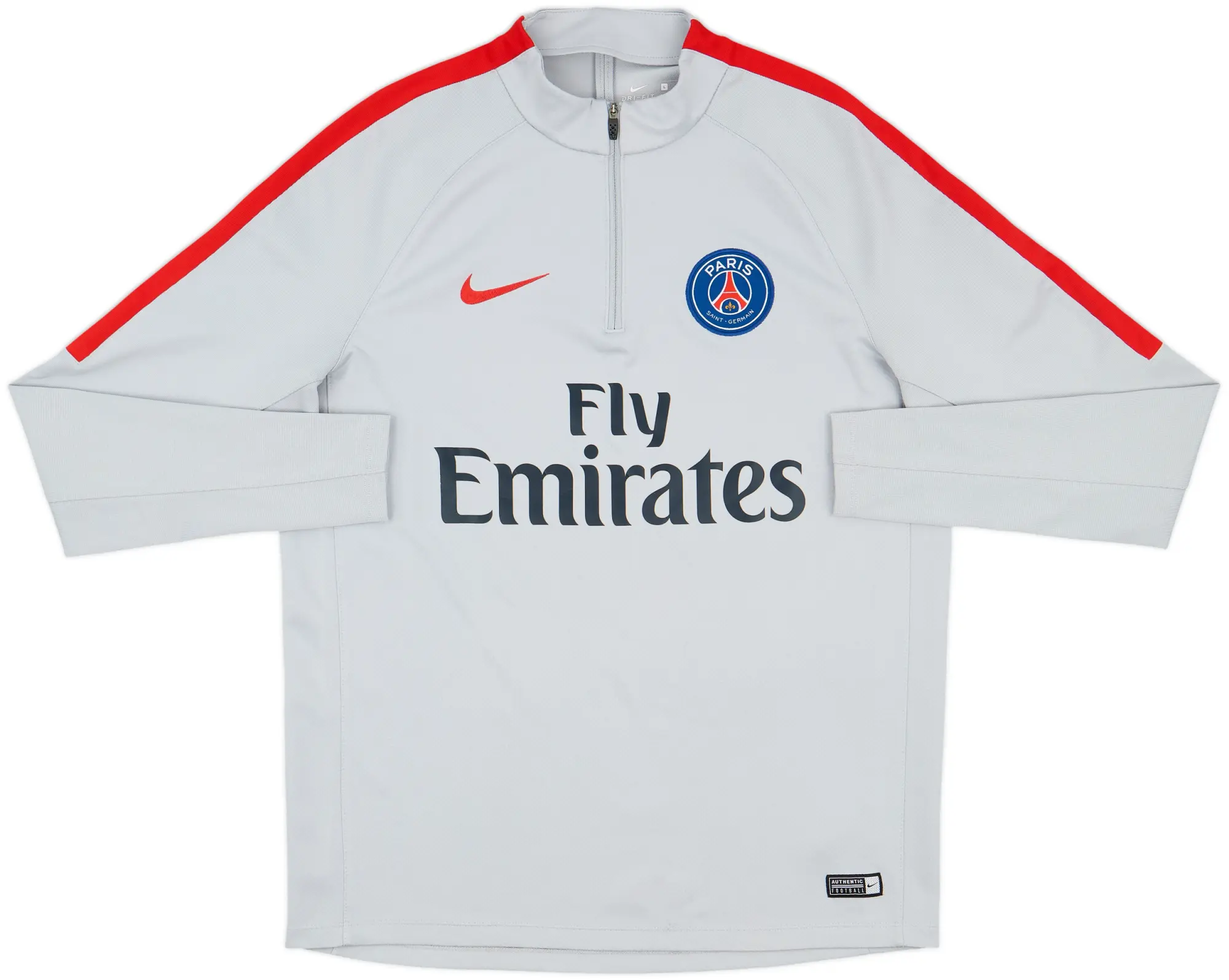 2016-17 Paris Saint-Germain Nike 1/4 Zip Training Top - 8/10 - (L)