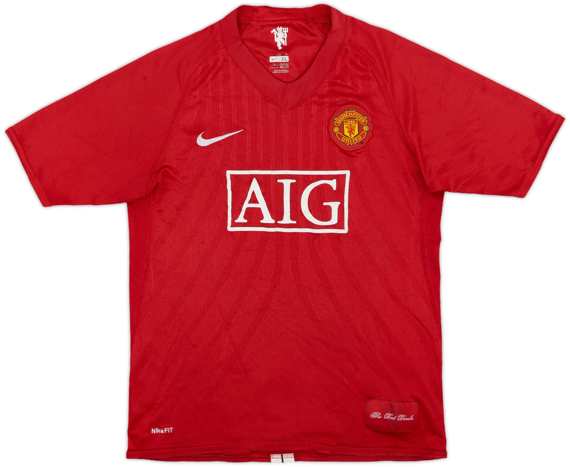 Nike Manchester United Boys SS Home Shirt 2007/09