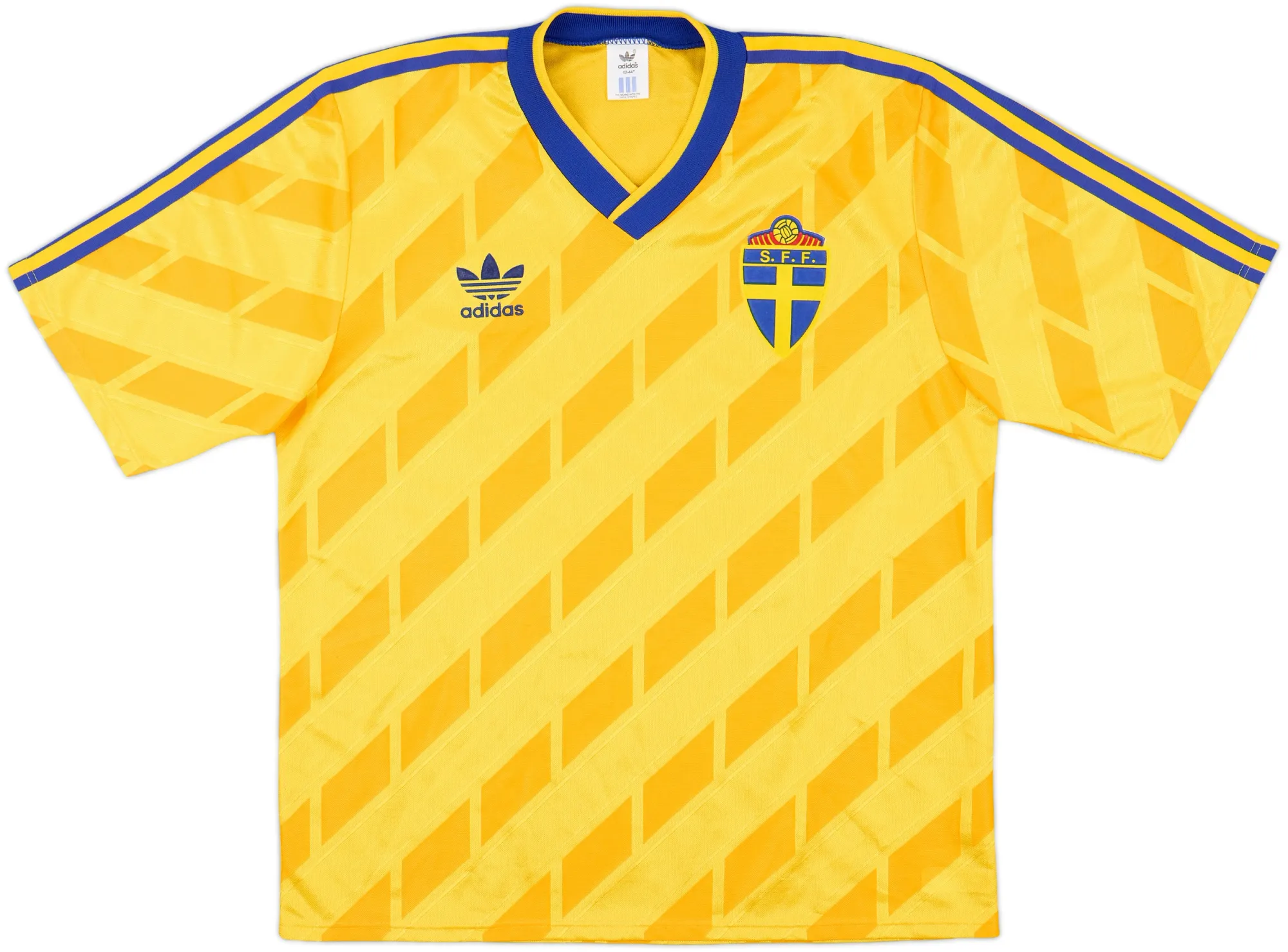 adidas Sweden Mens SS Home Shirt 1988