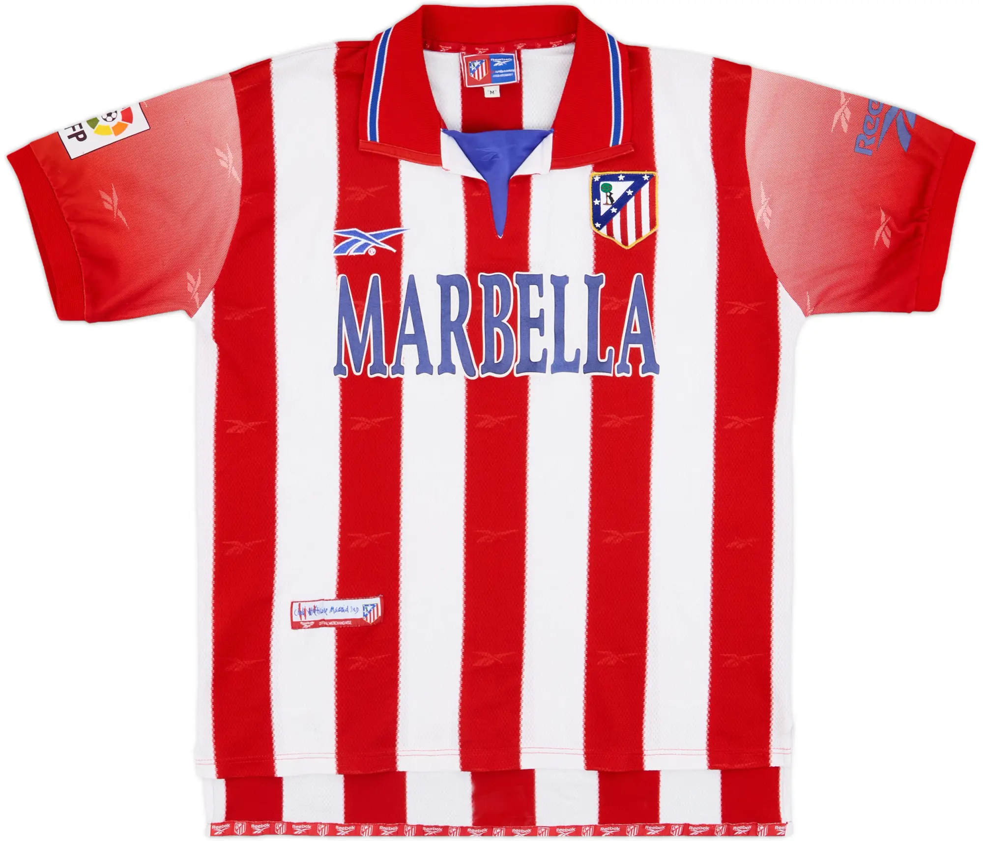 Reebok Atlético Madrid Mens SS Home Shirt 1998/99