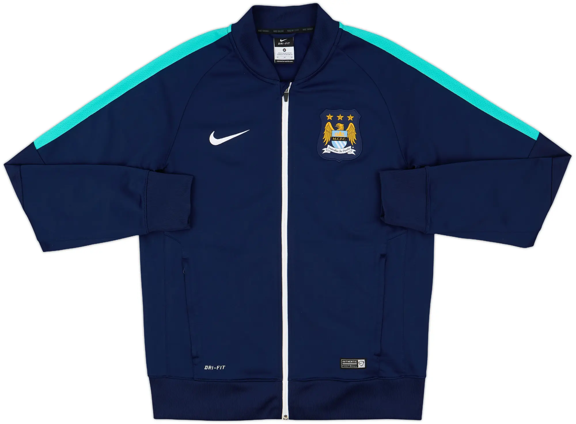 2015-16 Manchester City Nike Track Jacket - 8/10 - (M)