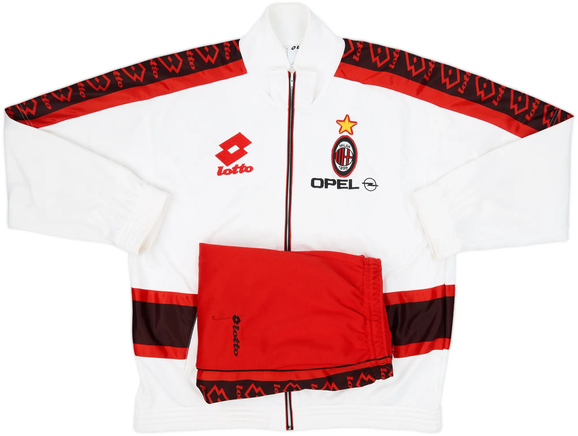 1995-96 AC Milan Lotto Tracksuit - 8/10 - (XL)