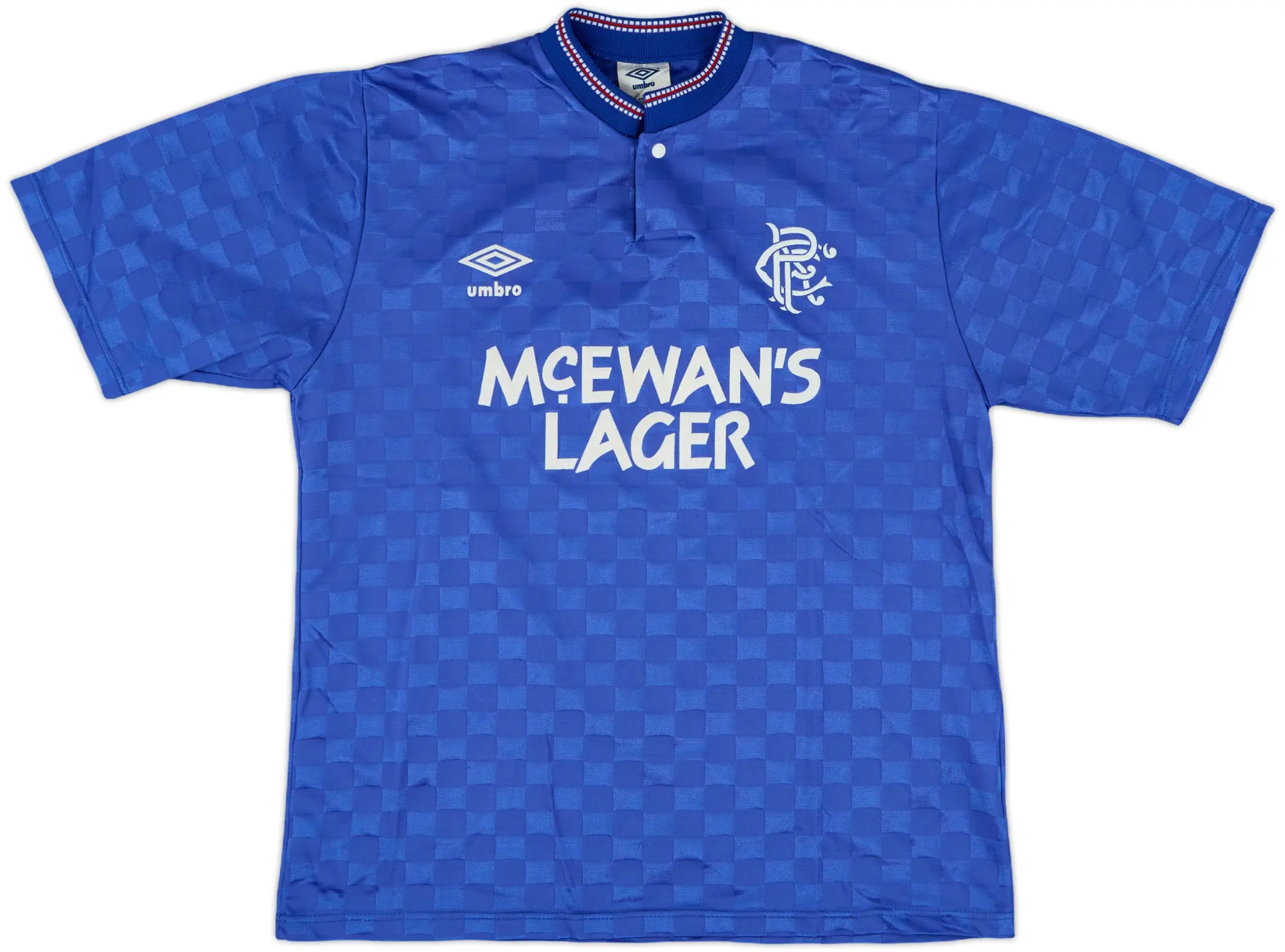 Umbro Rangers Mens SS Home Shirt 1987/88