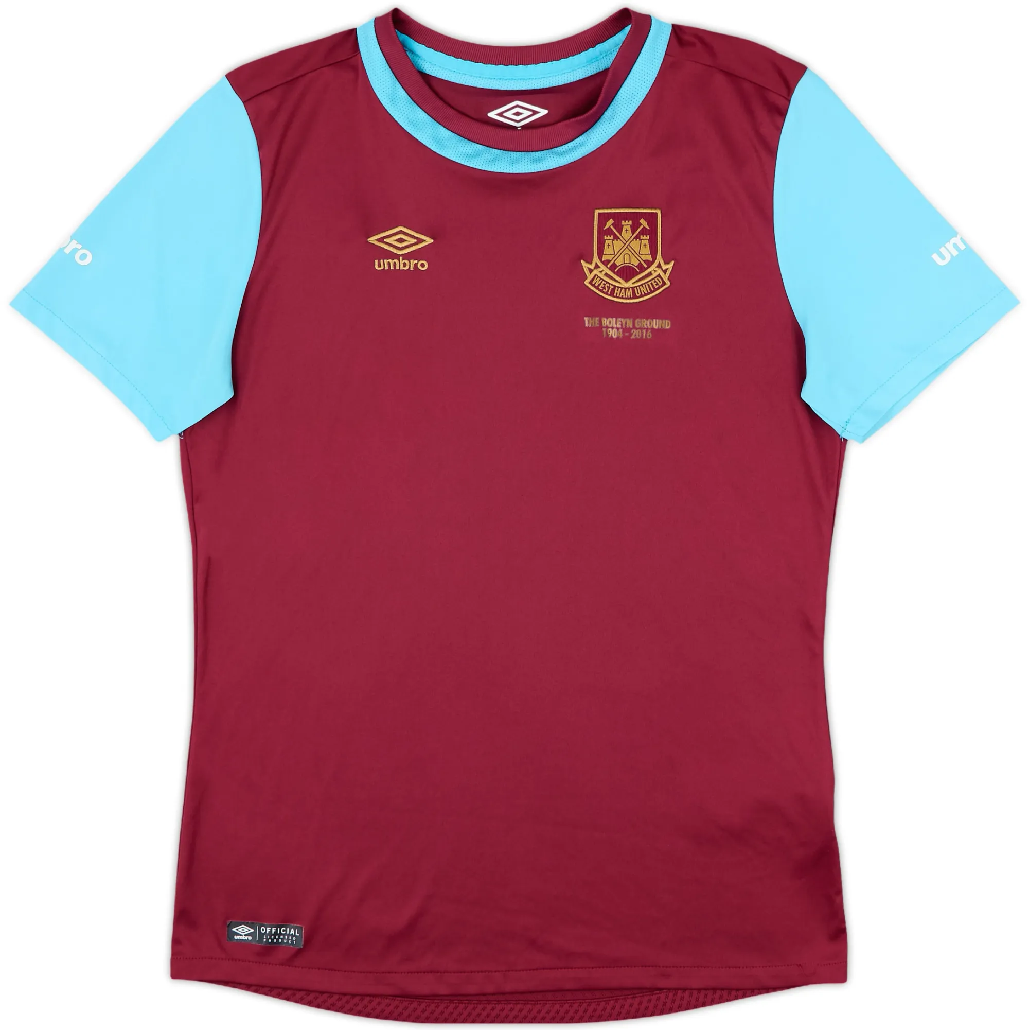 Umbro West Ham United Boys SS Home Shirt 2015/16