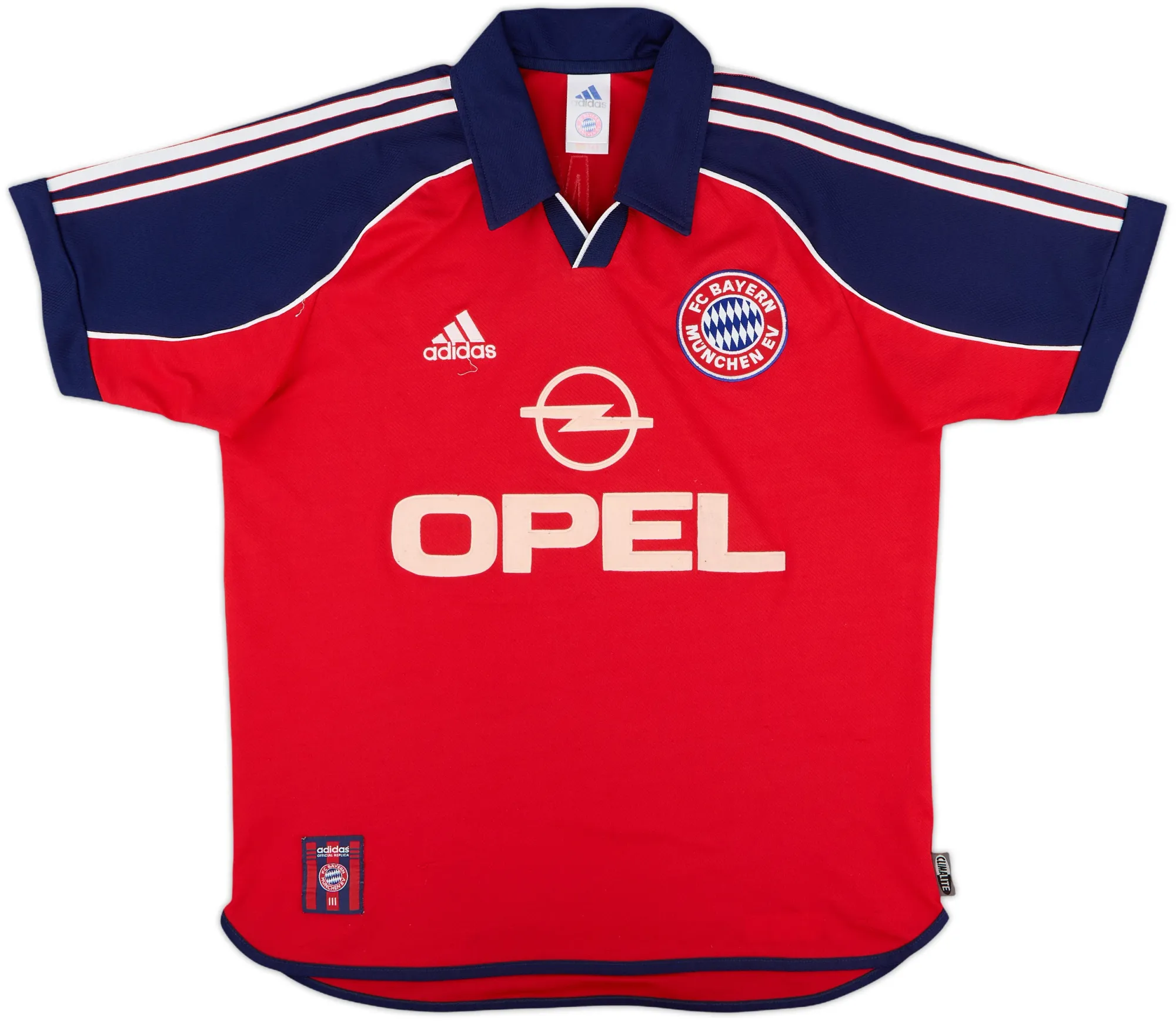 adidas Bayern Munich Boys SS Home Shirt 1999/01