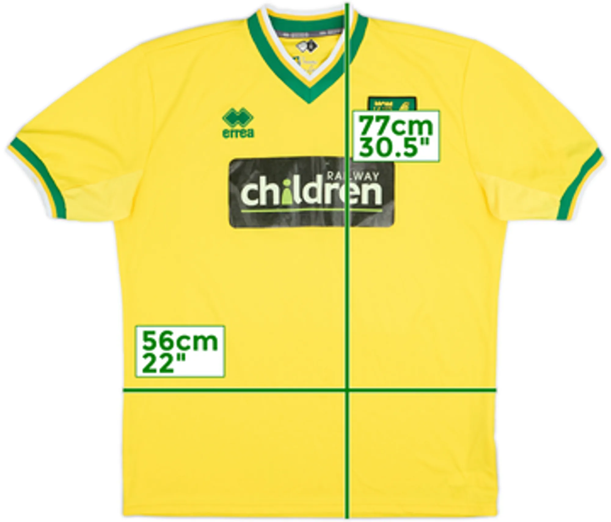 Errea Norwich City Mens SS Home Shirt 2011/12