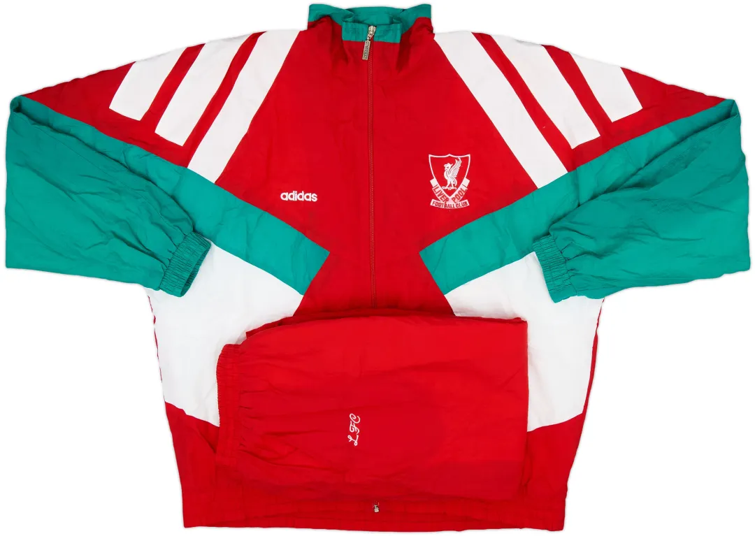 1992-93 Liverpool adidas Centenary Full Tracksuit - 9/10 - (L