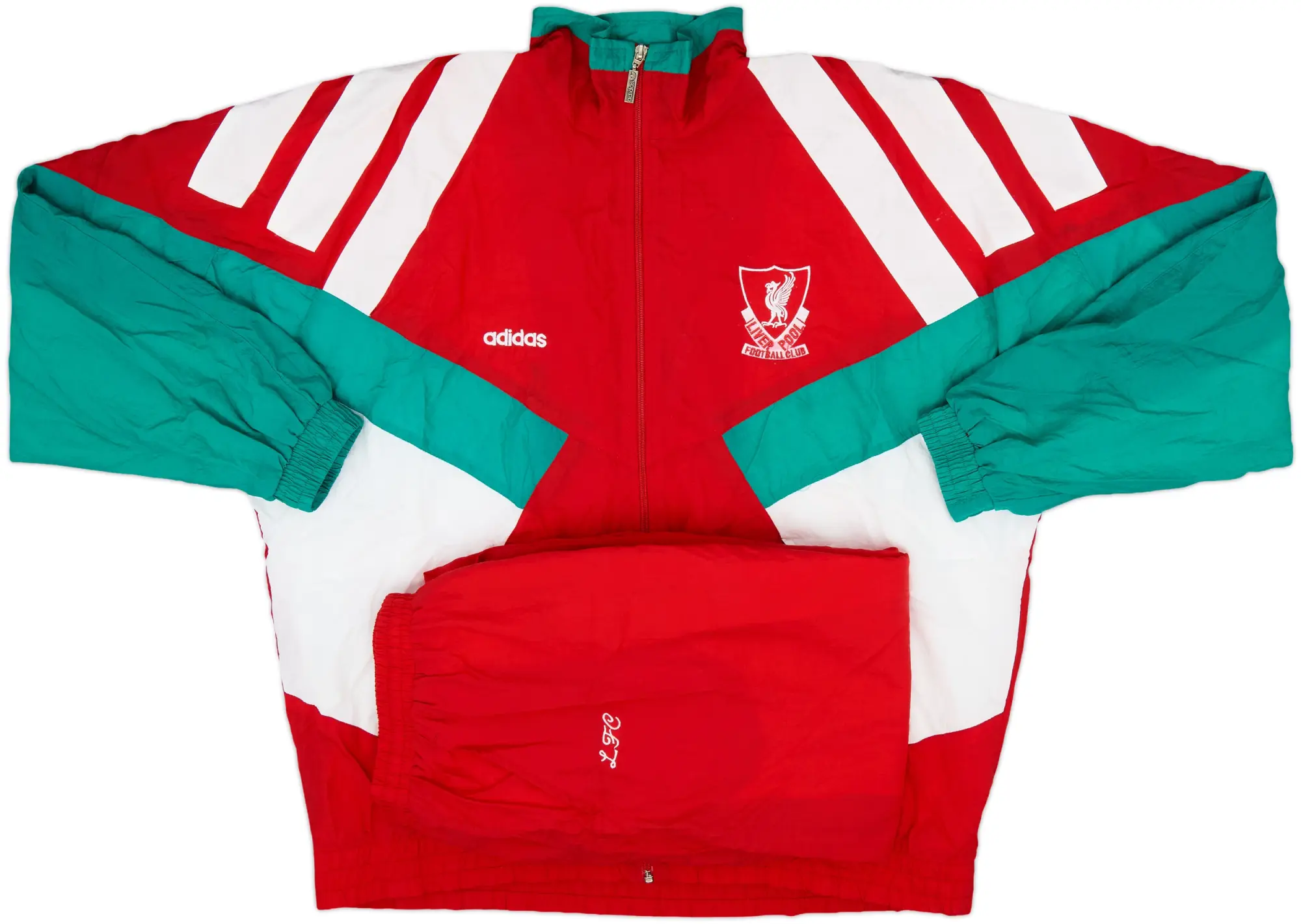1992-93 Liverpool adidas Centenary Full Tracksuit - 9/10 - (L)